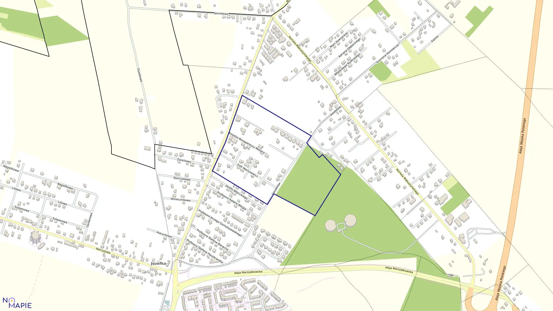 Mapa obrębu 10 w mieście Częstochowa