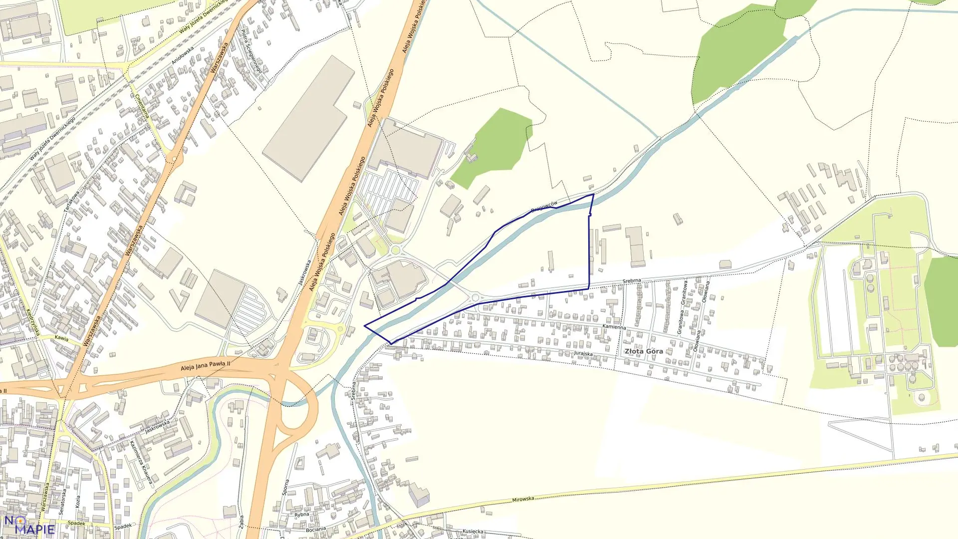 Mapa obrębu 115 w mieście Częstochowa