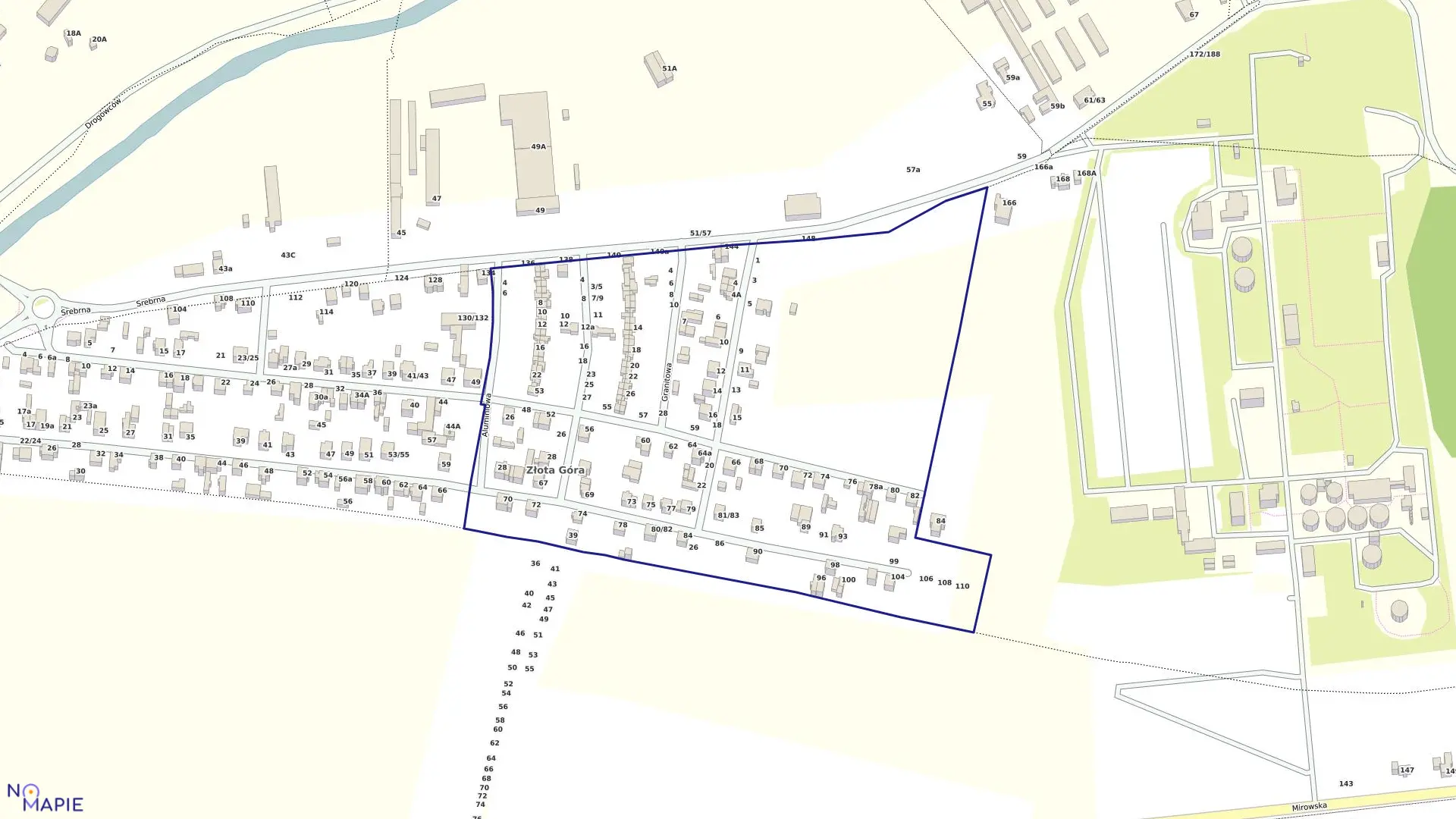 Mapa obrębu 117 w mieście Częstochowa