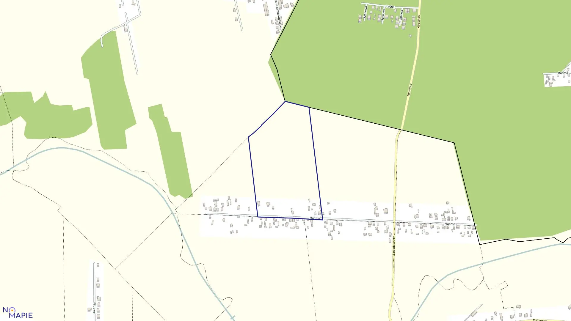 Mapa obrębu 123 w mieście Częstochowa