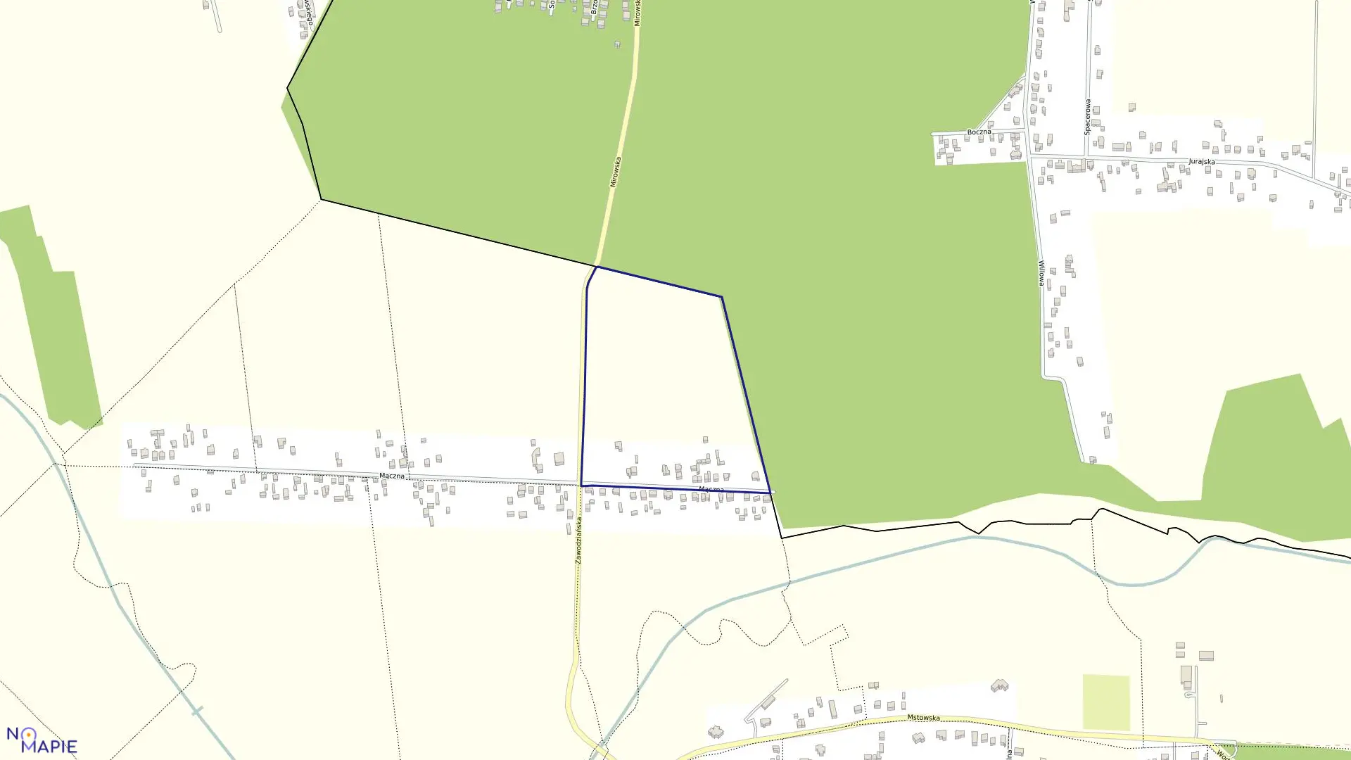 Mapa obrębu 125 w mieście Częstochowa