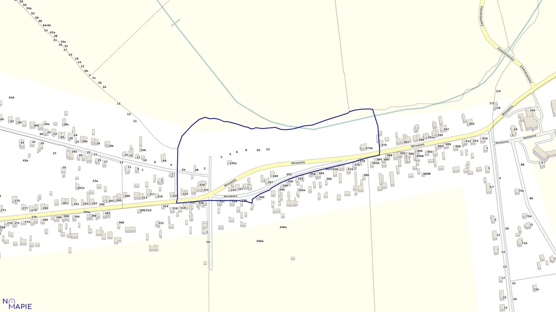 Mapa obrębu 133 w mieście Częstochowa