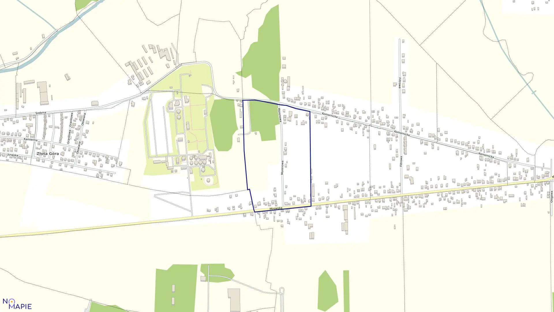 Mapa obrębu 140 w mieście Częstochowa