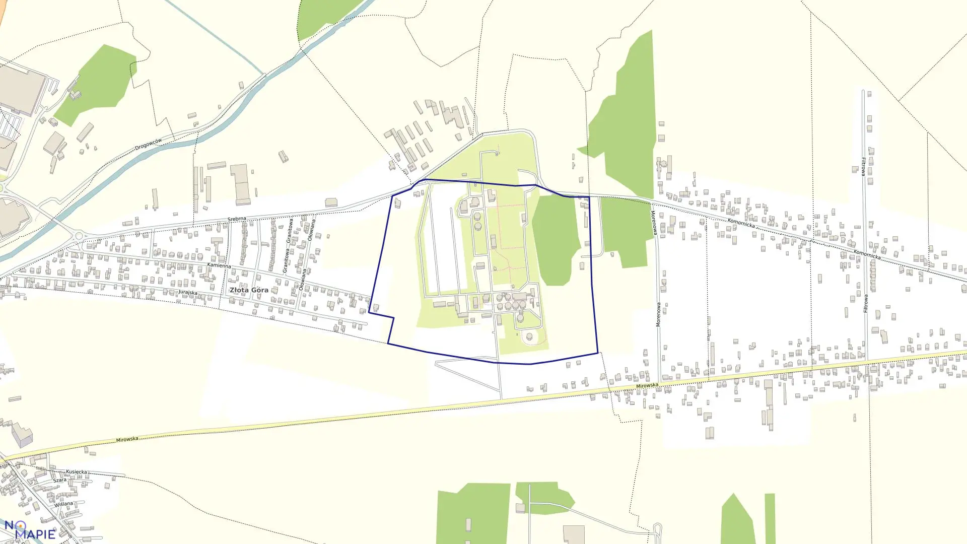 Mapa obrębu 142 w mieście Częstochowa