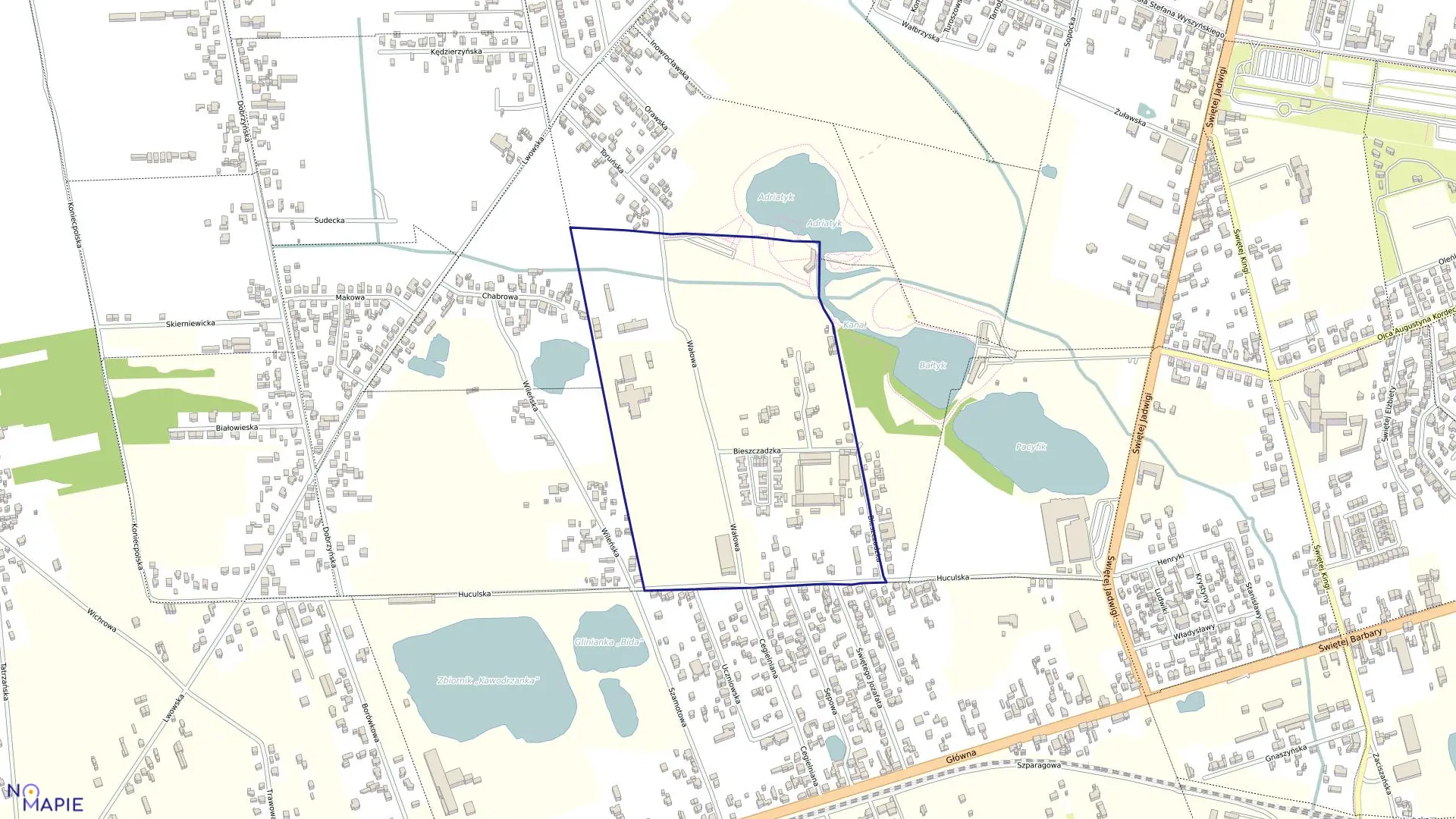 Mapa obrębu 171 w mieście Częstochowa