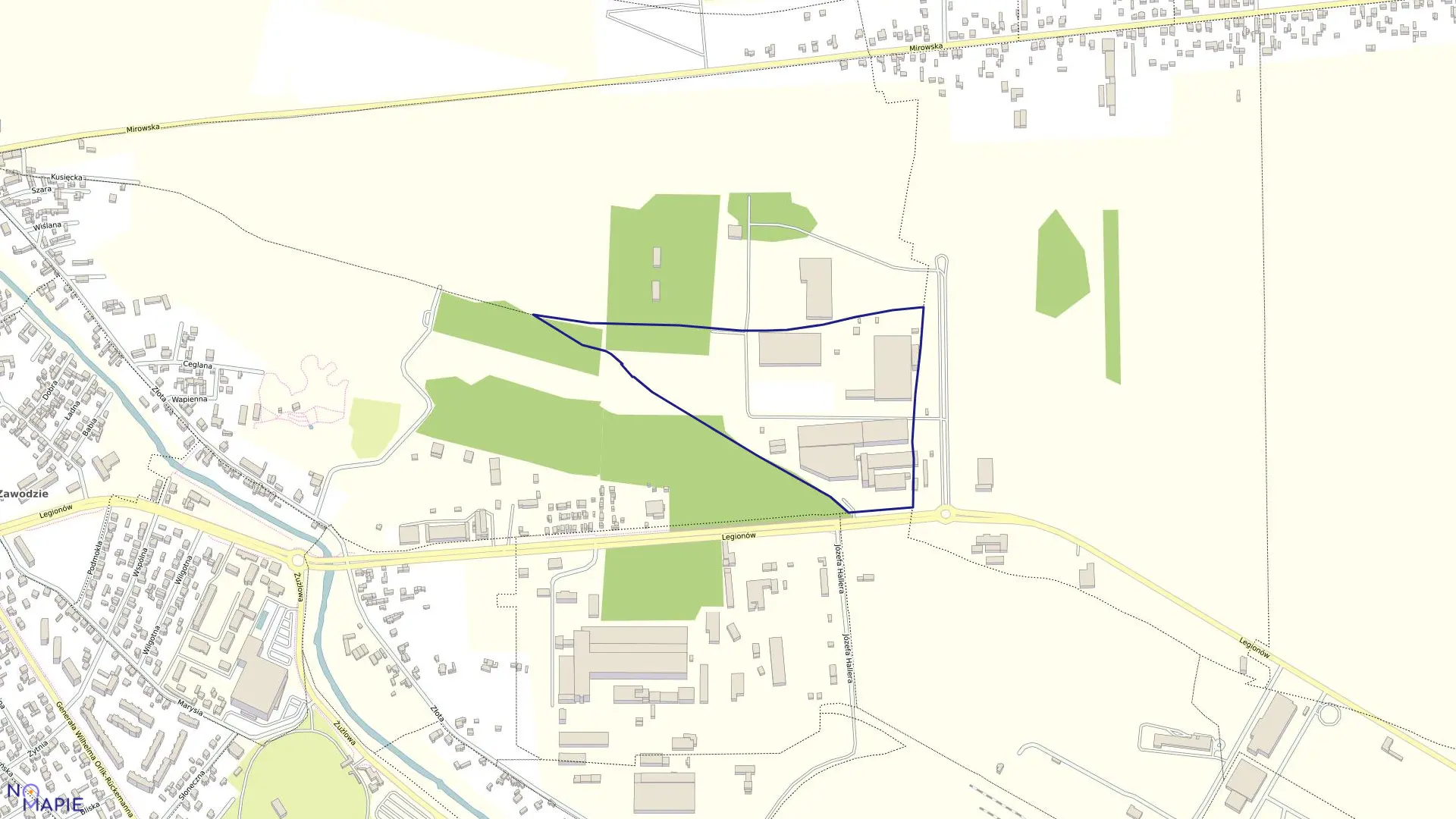 Mapa obrębu 194 w mieście Częstochowa