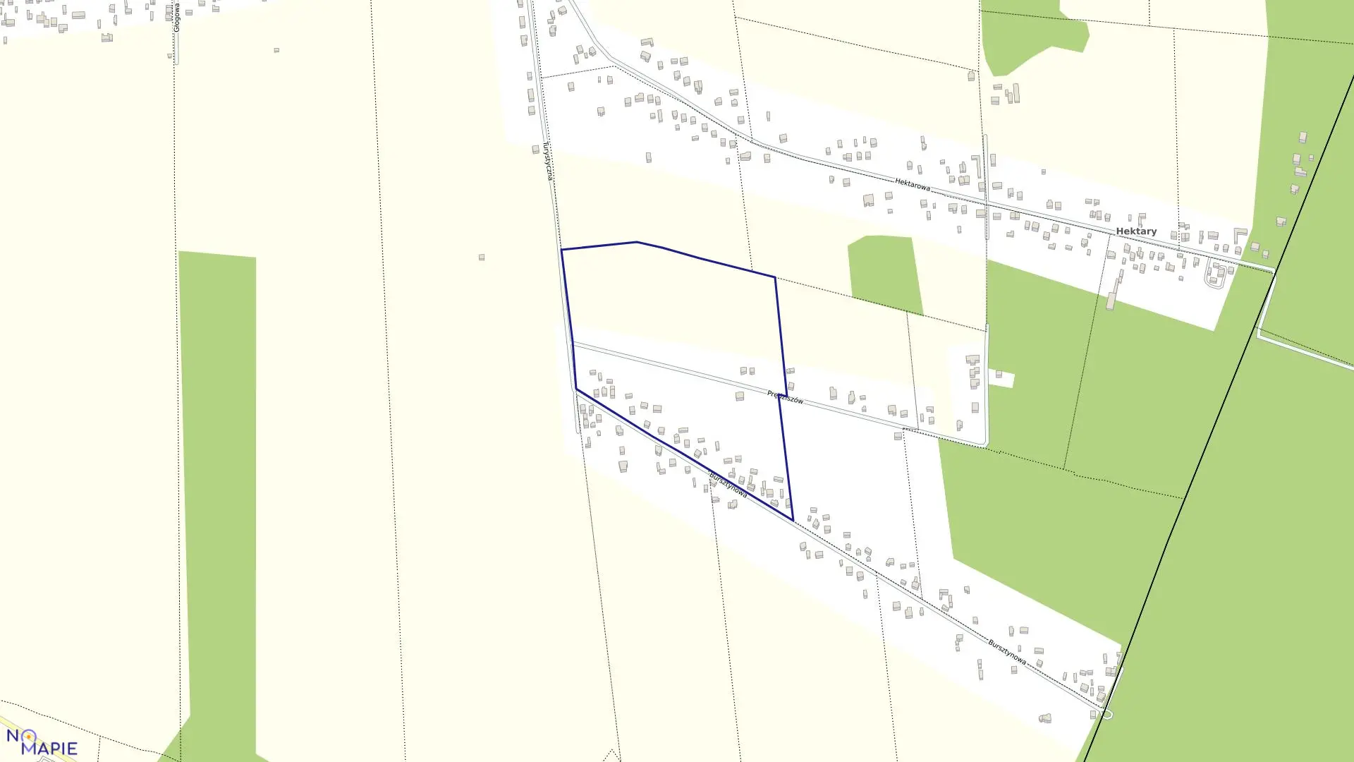 Mapa obrębu 210 w mieście Częstochowa