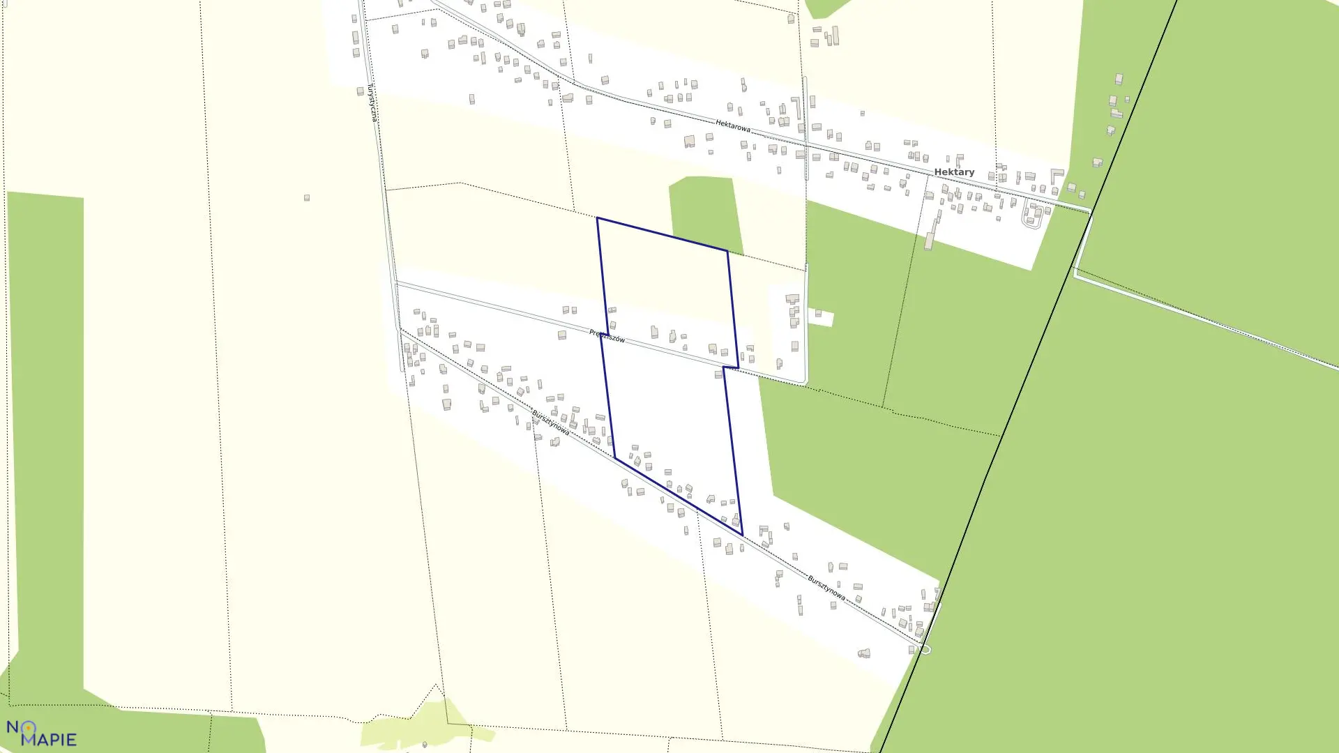 Mapa obrębu 211 w mieście Częstochowa