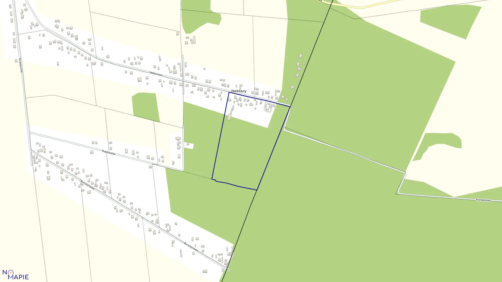 Mapa obrębu 213 w mieście Częstochowa