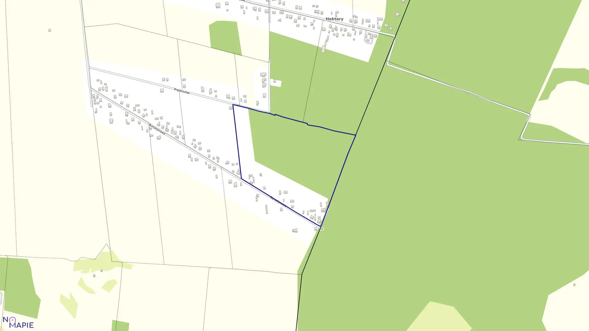 Mapa obrębu 214 w mieście Częstochowa