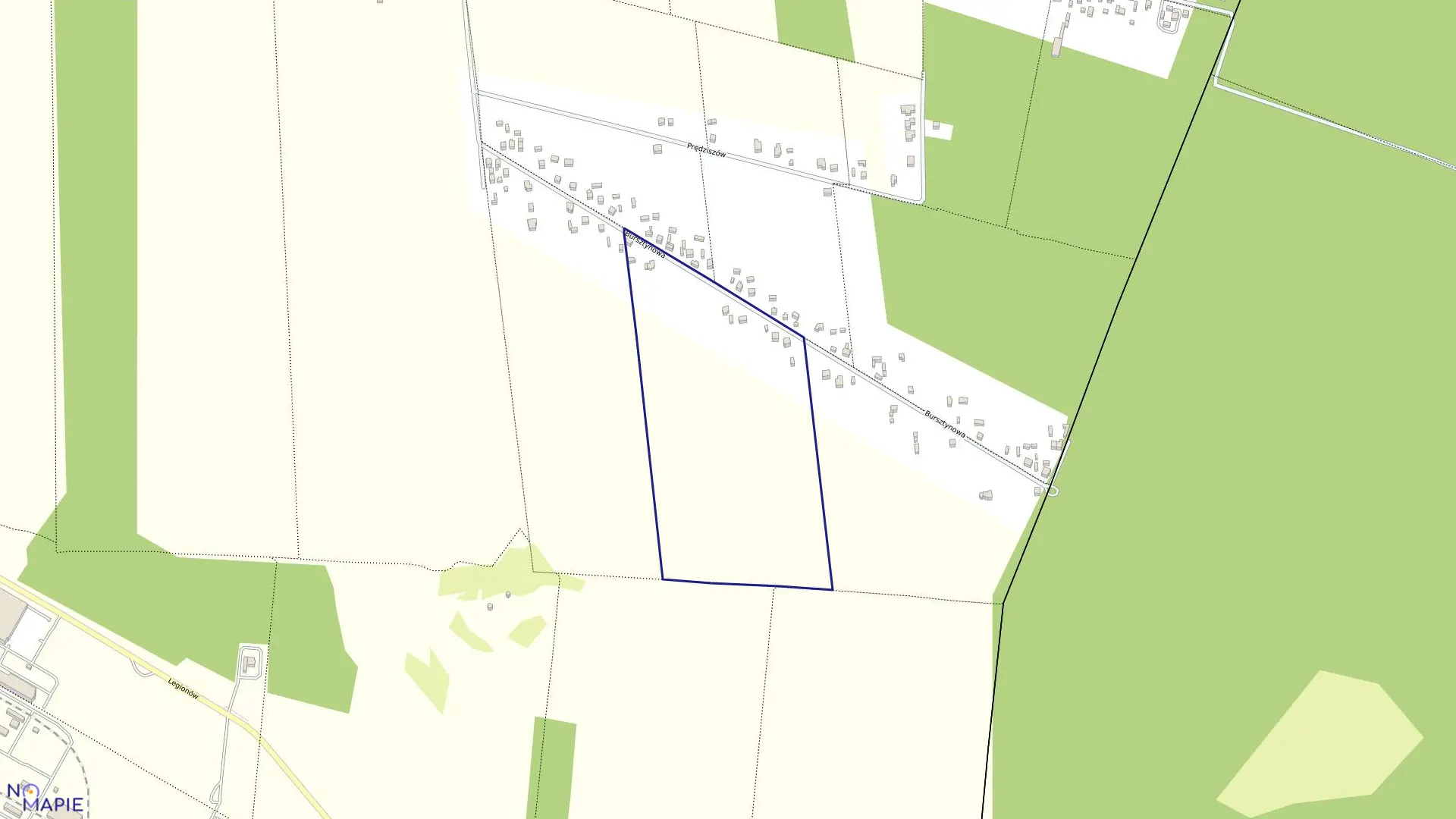 Mapa obrębu 216 w mieście Częstochowa