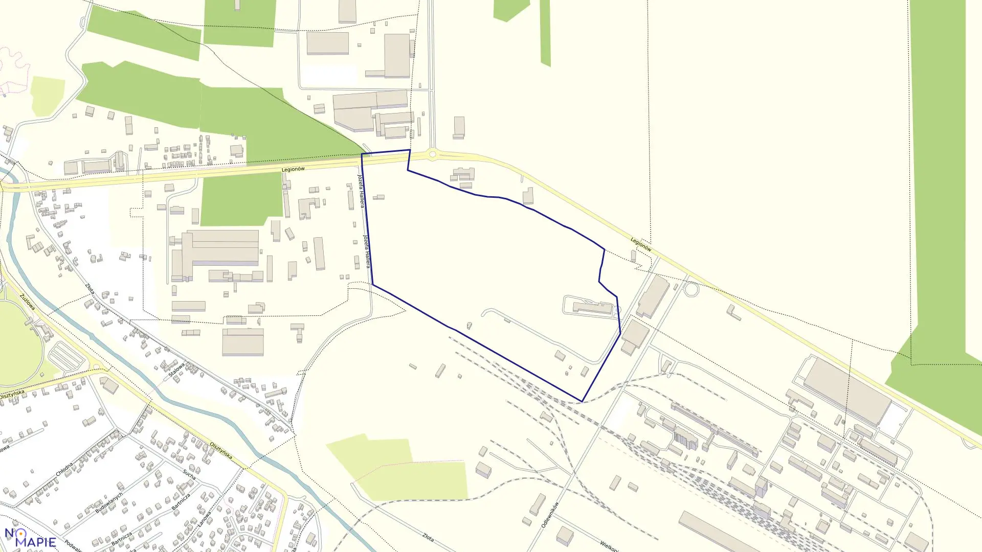 Mapa obrębu 223 w mieście Częstochowa