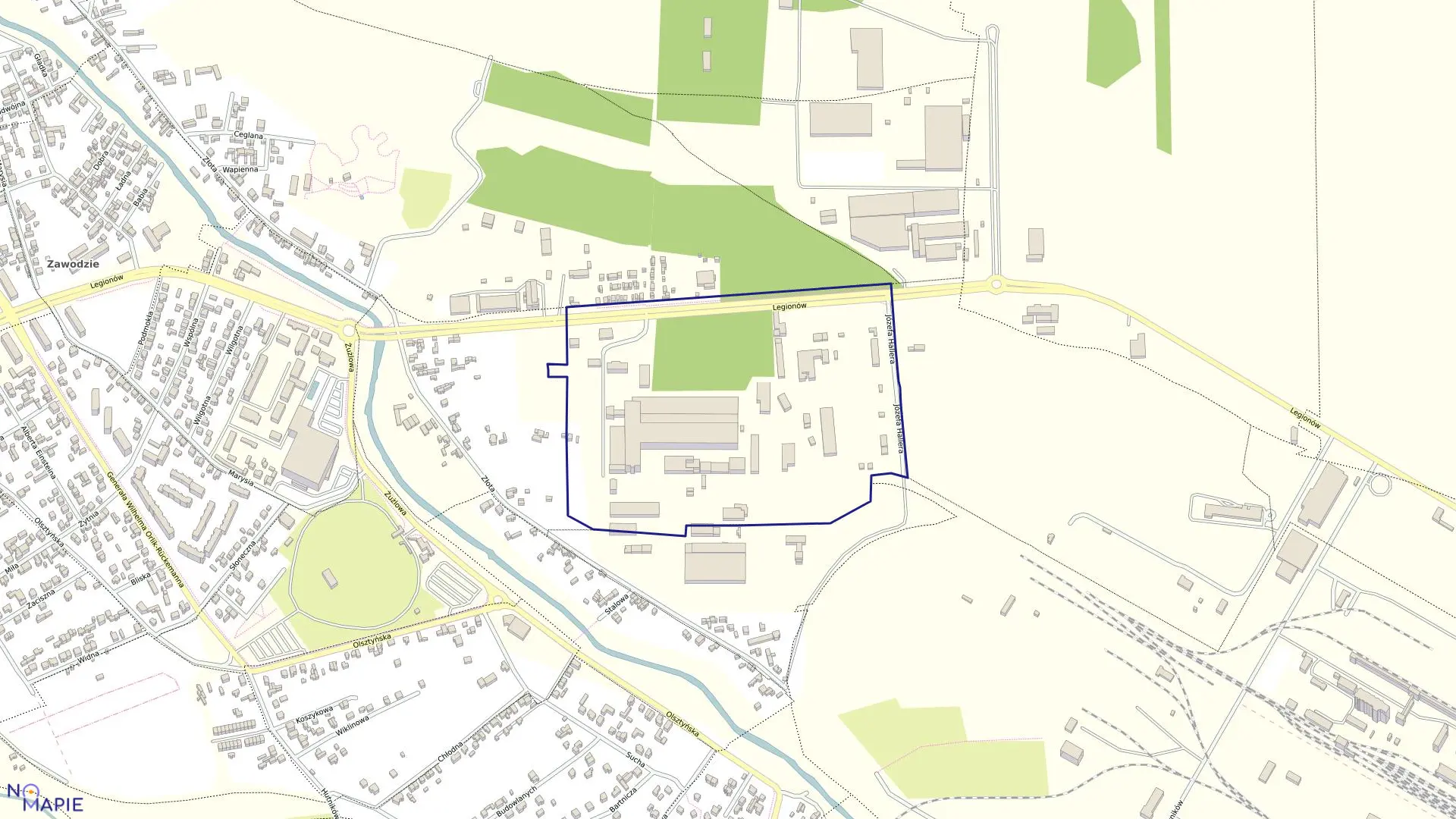 Mapa obrębu 224 w mieście Częstochowa