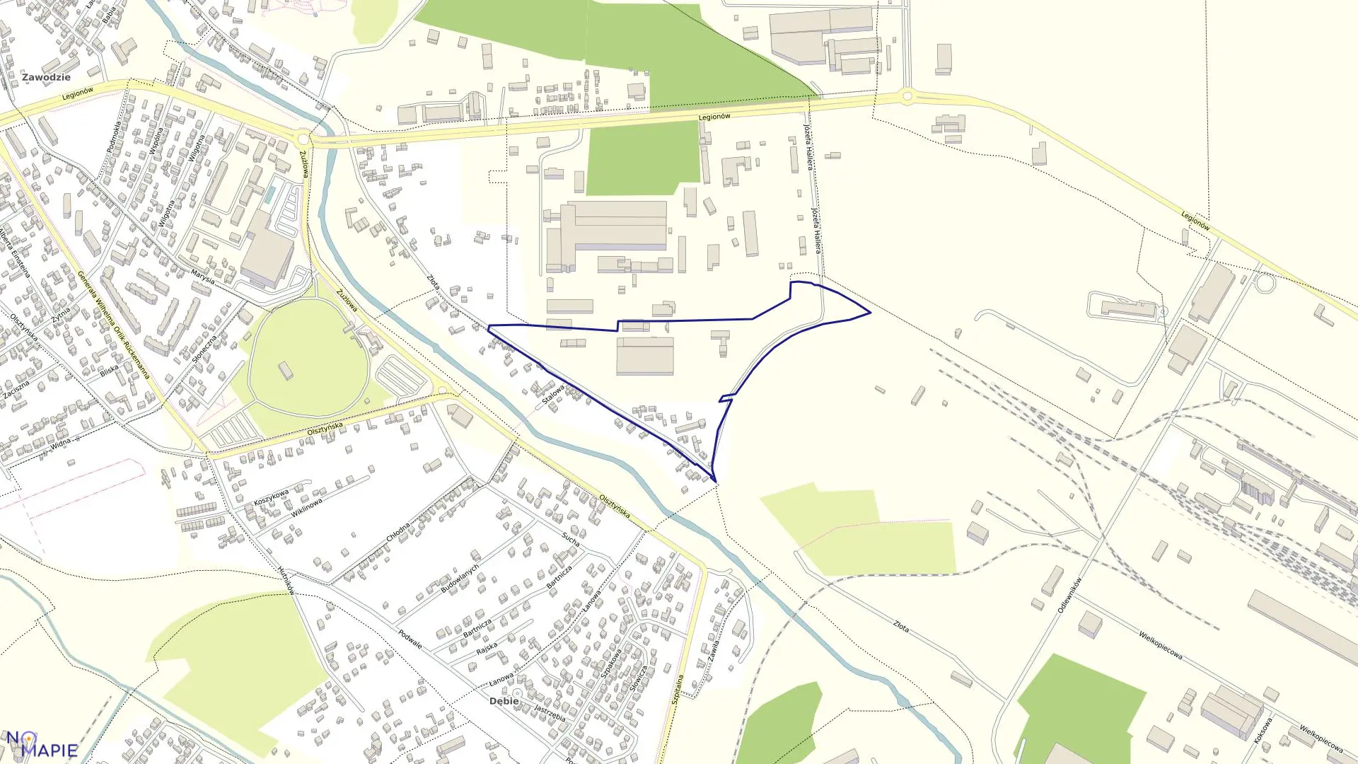 Mapa obrębu 225 w mieście Częstochowa