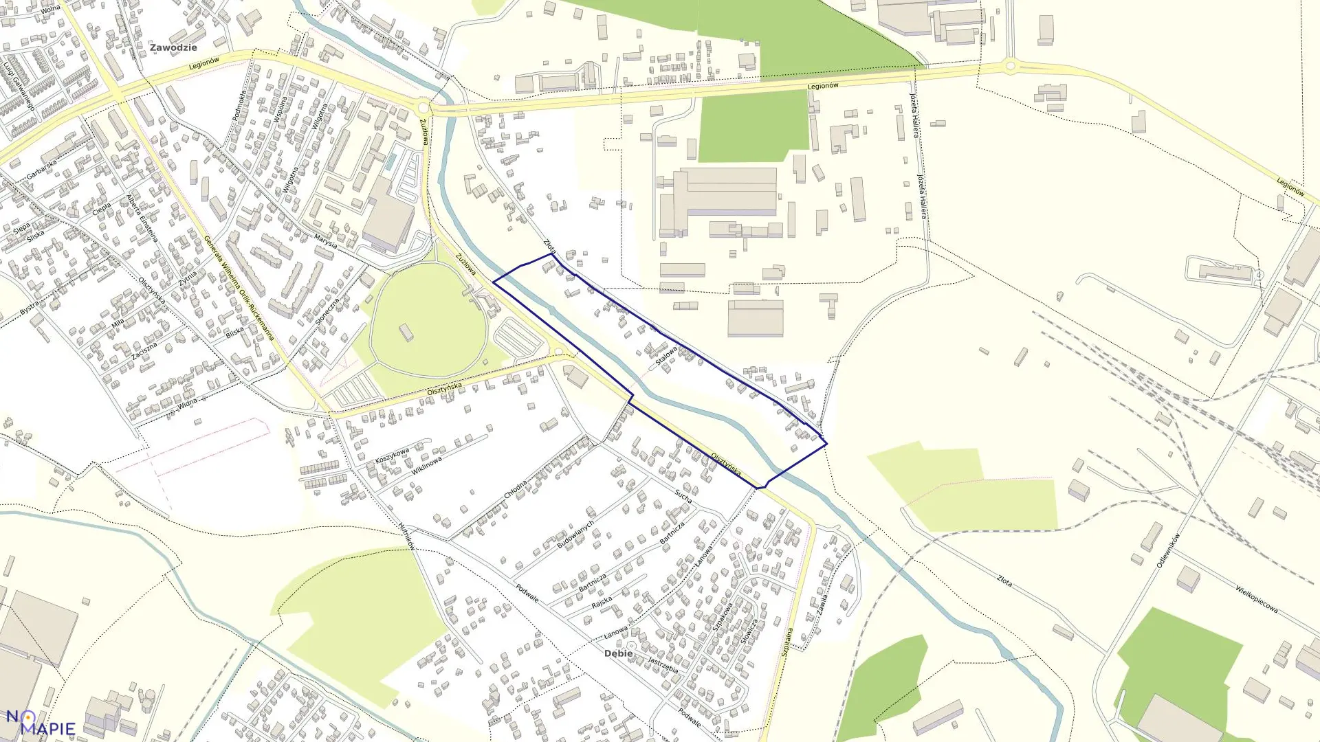 Mapa obrębu 226 w mieście Częstochowa