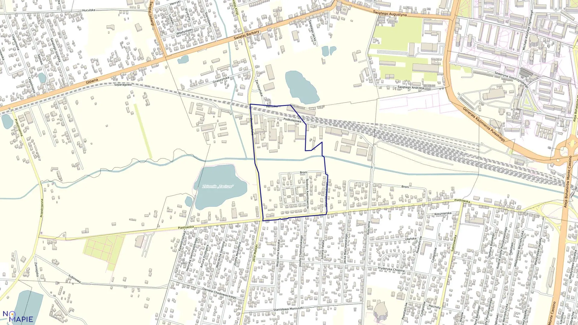 Mapa obrębu 246 w mieście Częstochowa