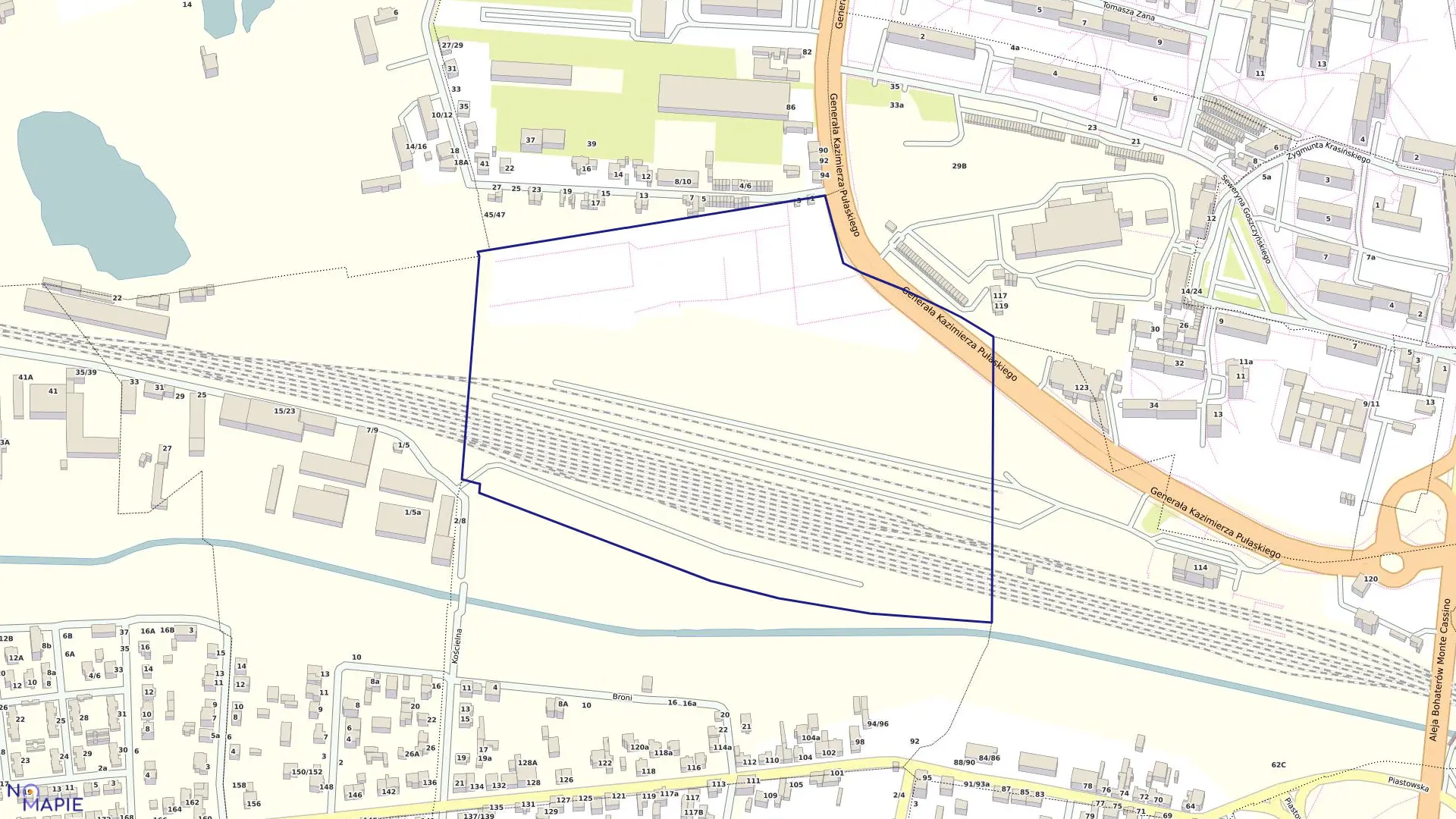 Mapa obrębu 249 w mieście Częstochowa