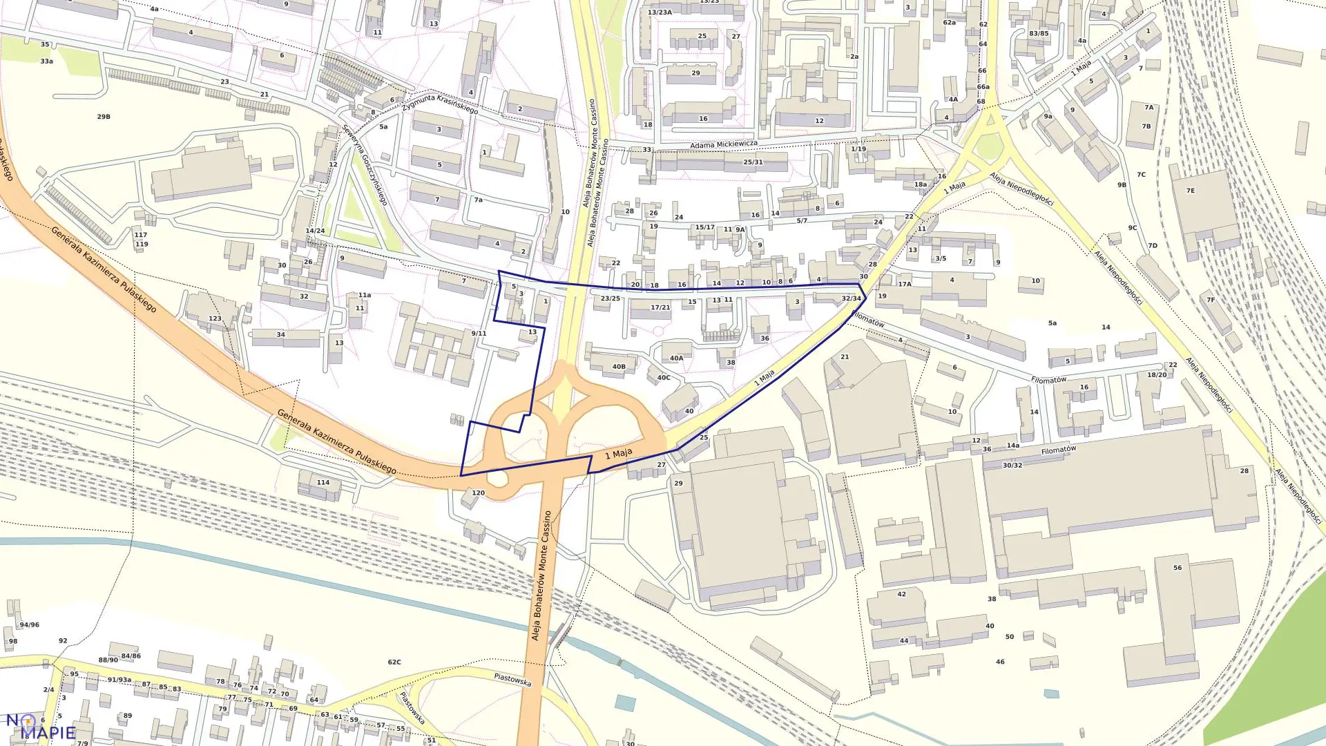 Mapa obrębu 251 w mieście Częstochowa