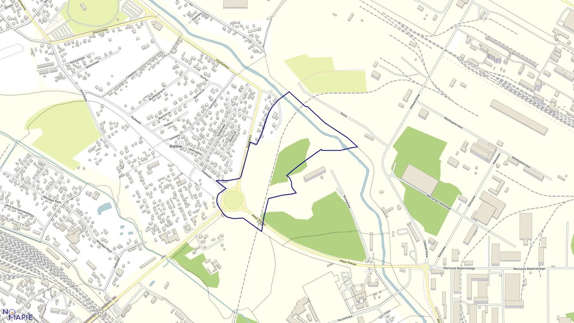 Mapa obrębu 264 w mieście Częstochowa