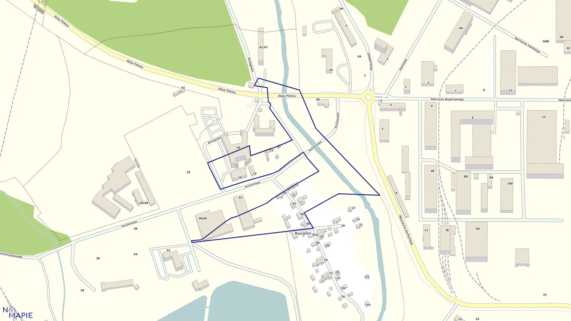 Mapa obrębu 269 w mieście Częstochowa