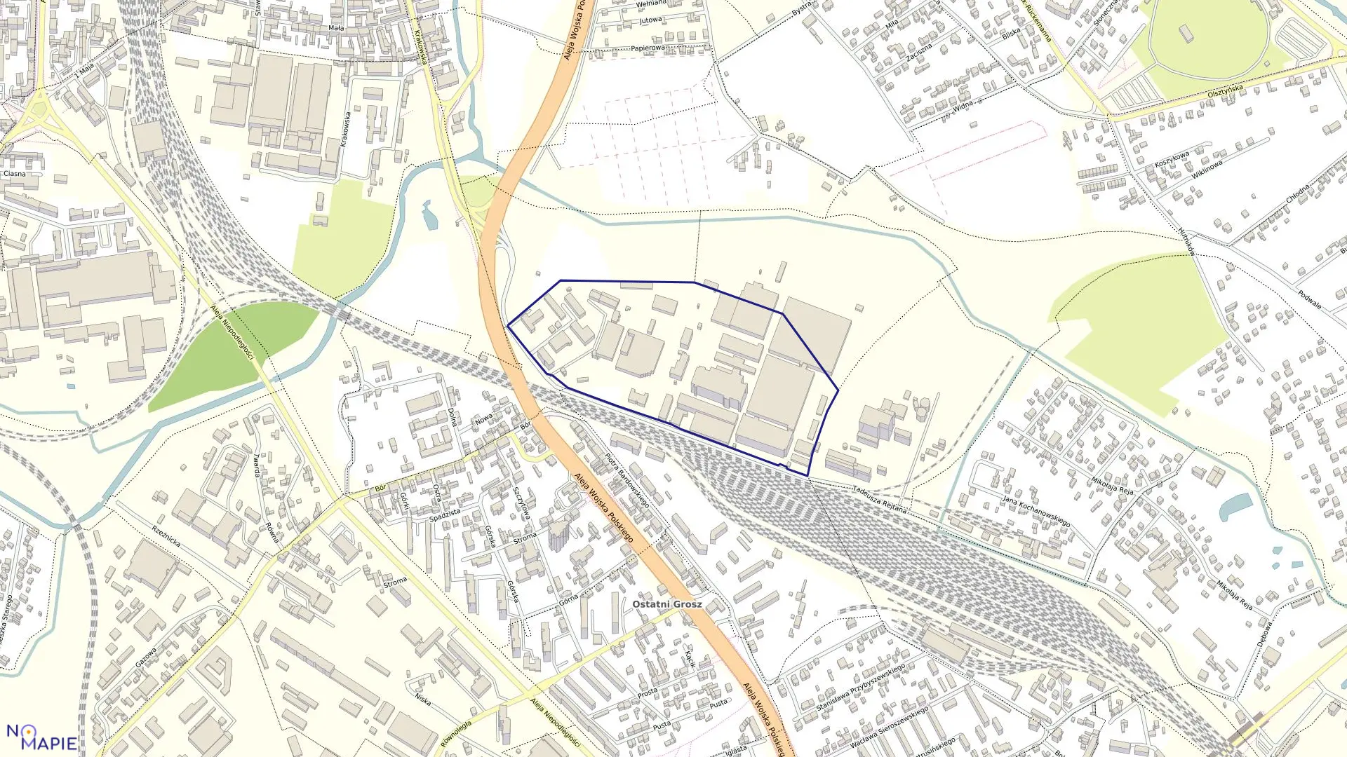 Mapa obrębu 278 w mieście Częstochowa