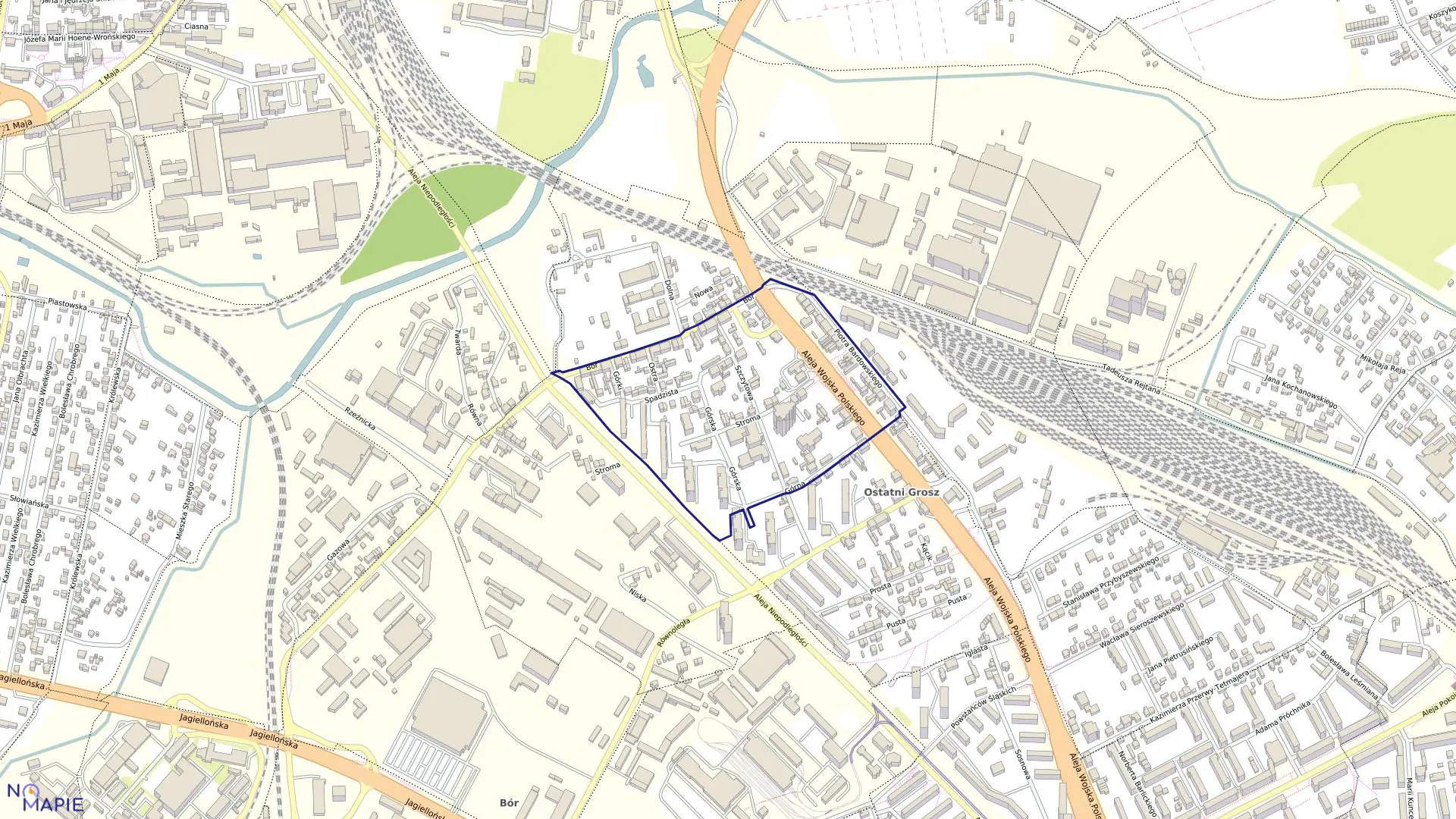 Mapa obrębu 280 w mieście Częstochowa