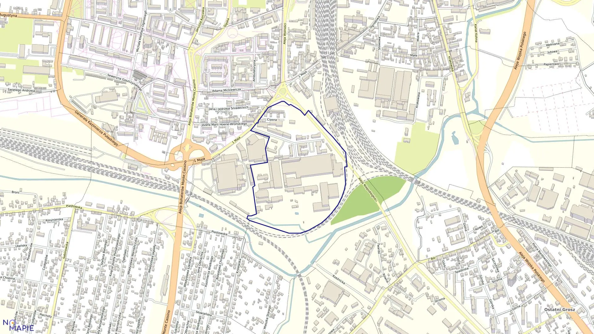 Mapa obrębu 285 w mieście Częstochowa