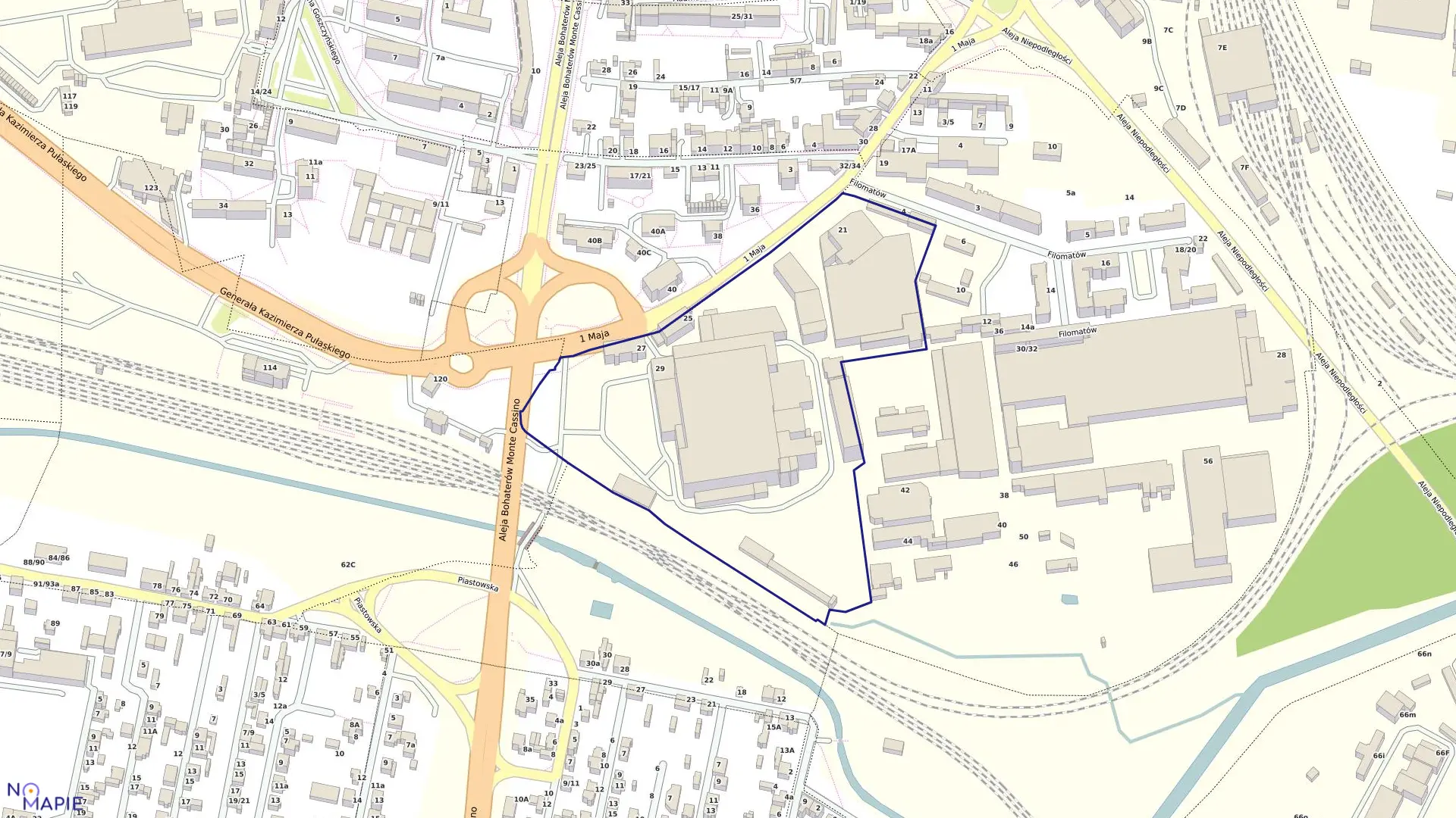 Mapa obrębu 286 w mieście Częstochowa