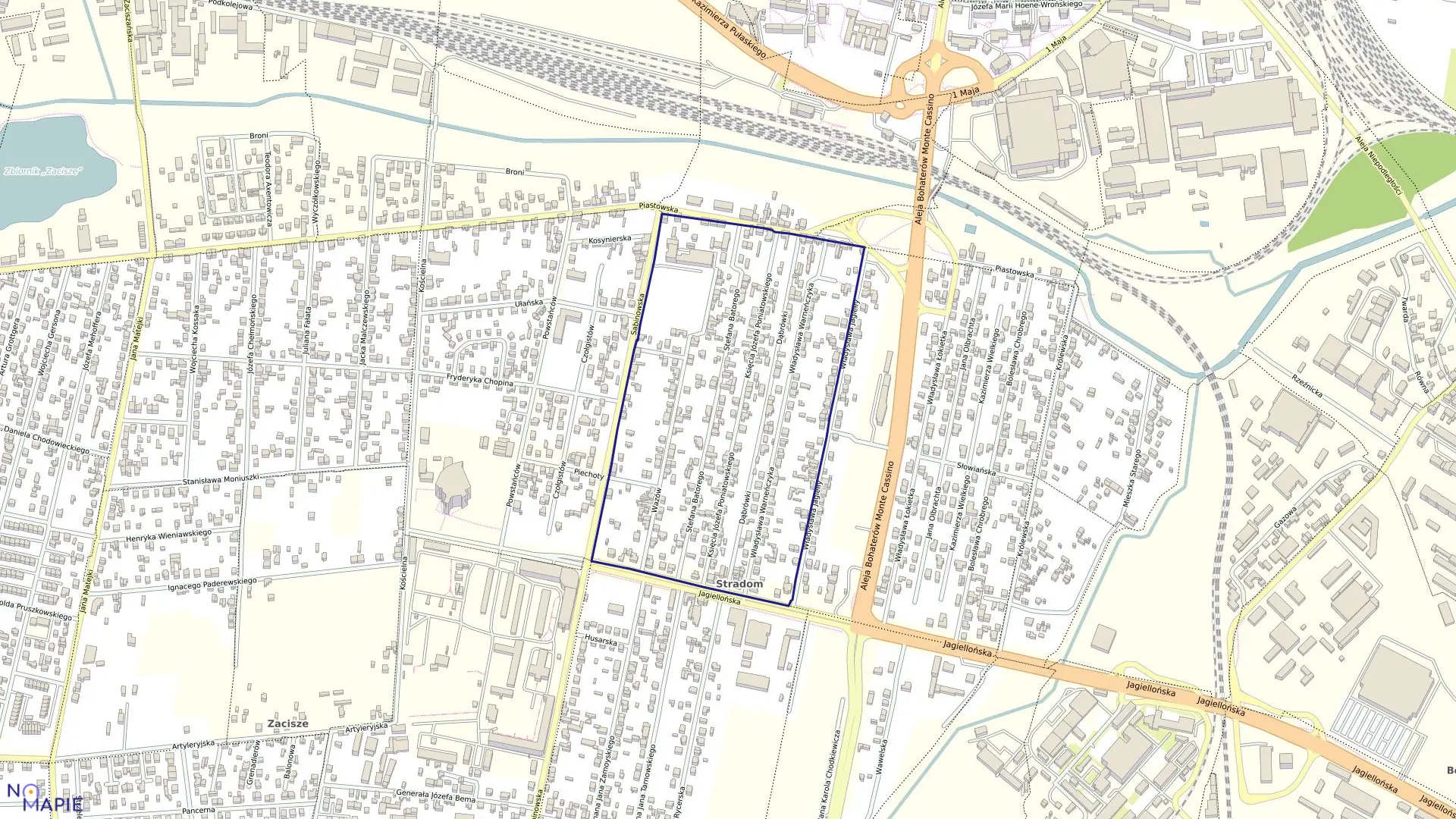 Mapa obrębu 289 w mieście Częstochowa