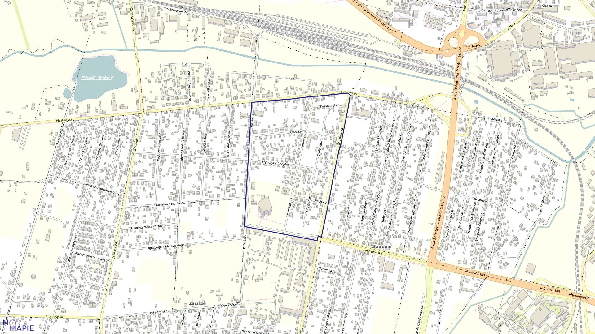 Mapa obrębu 290 w mieście Częstochowa