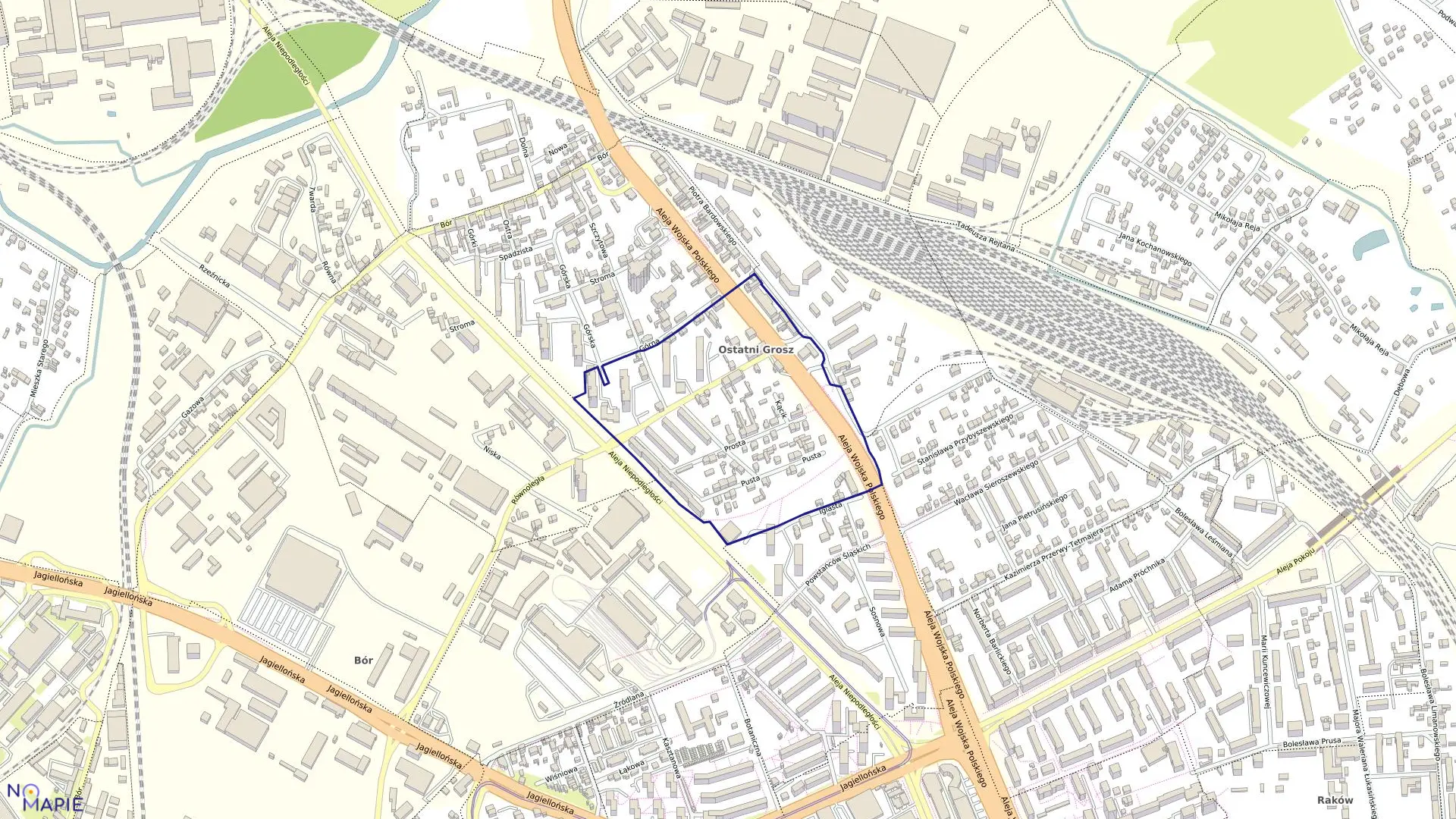 Mapa obrębu 304 w mieście Częstochowa