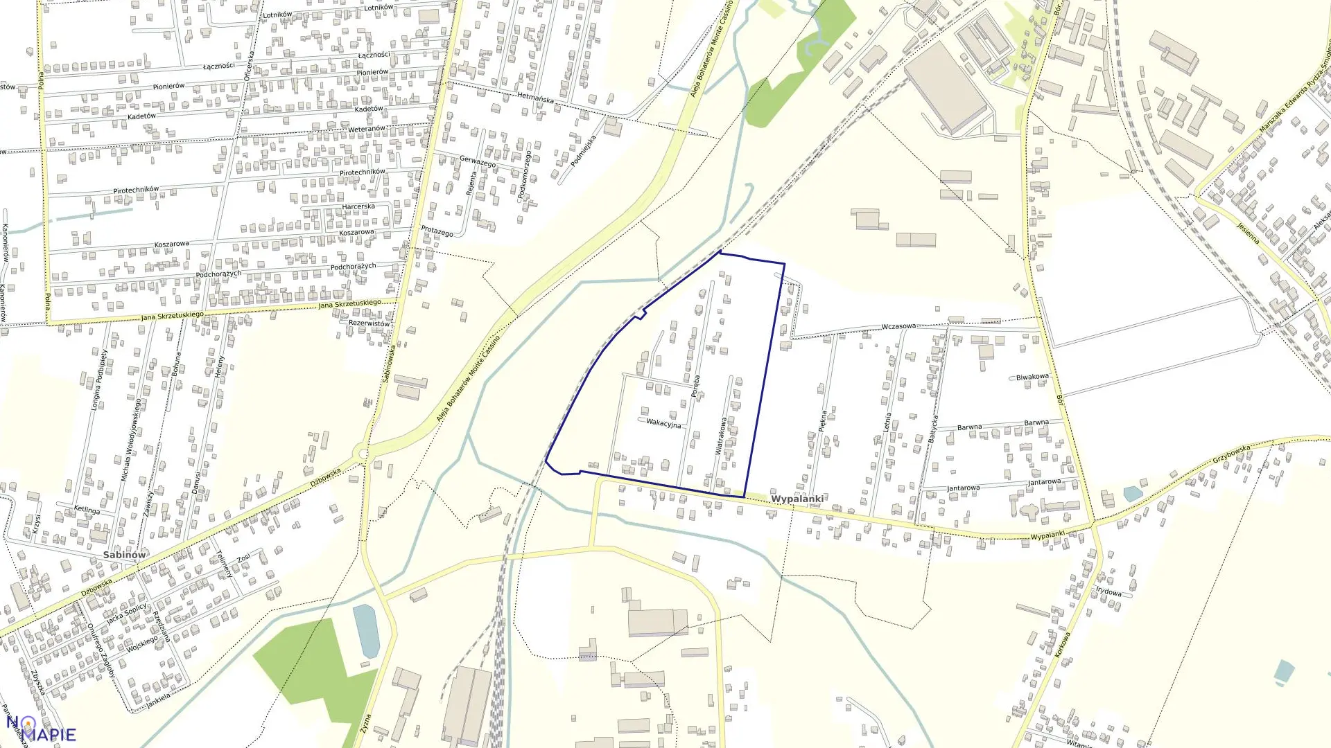 Mapa obrębu 355 w mieście Częstochowa