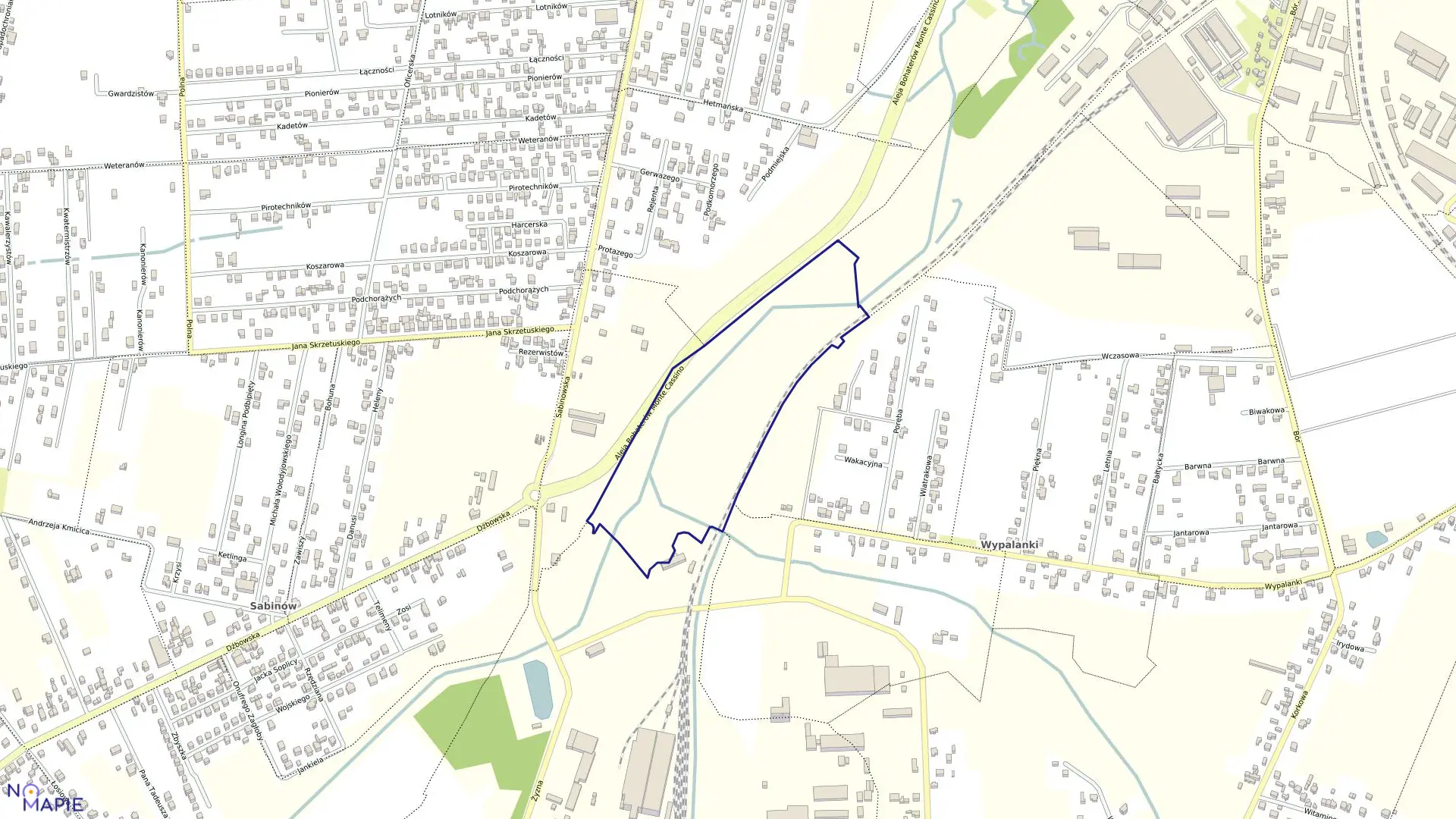 Mapa obrębu 356 w mieście Częstochowa