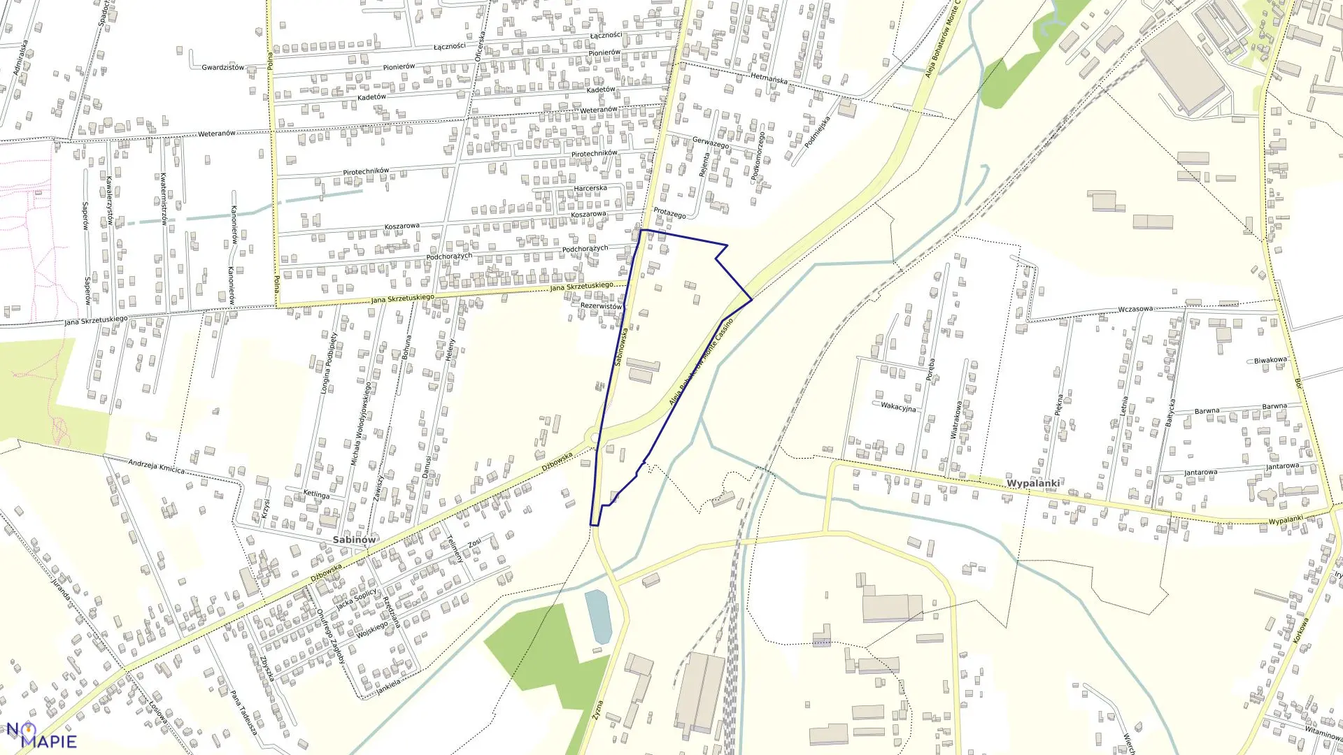 Mapa obrębu 357 w mieście Częstochowa