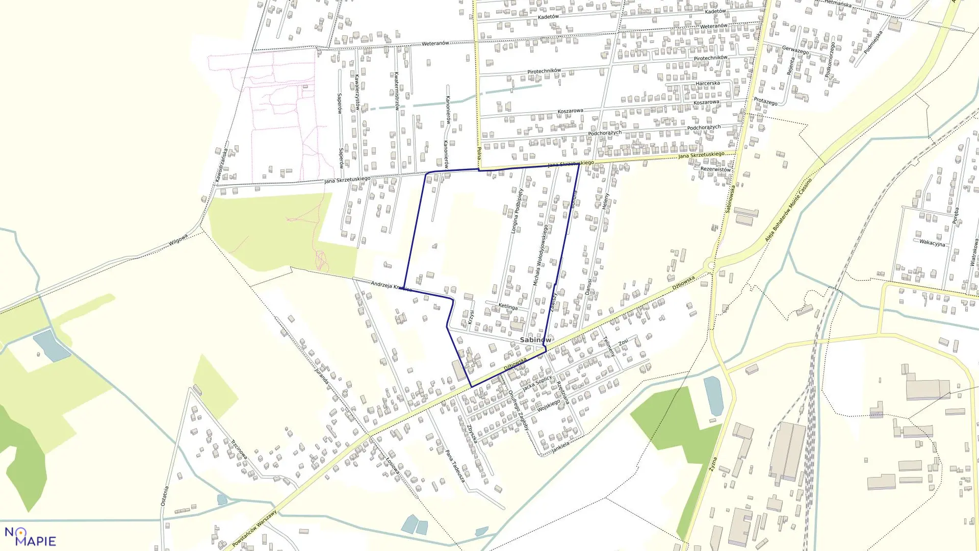 Mapa obrębu 359 w mieście Częstochowa