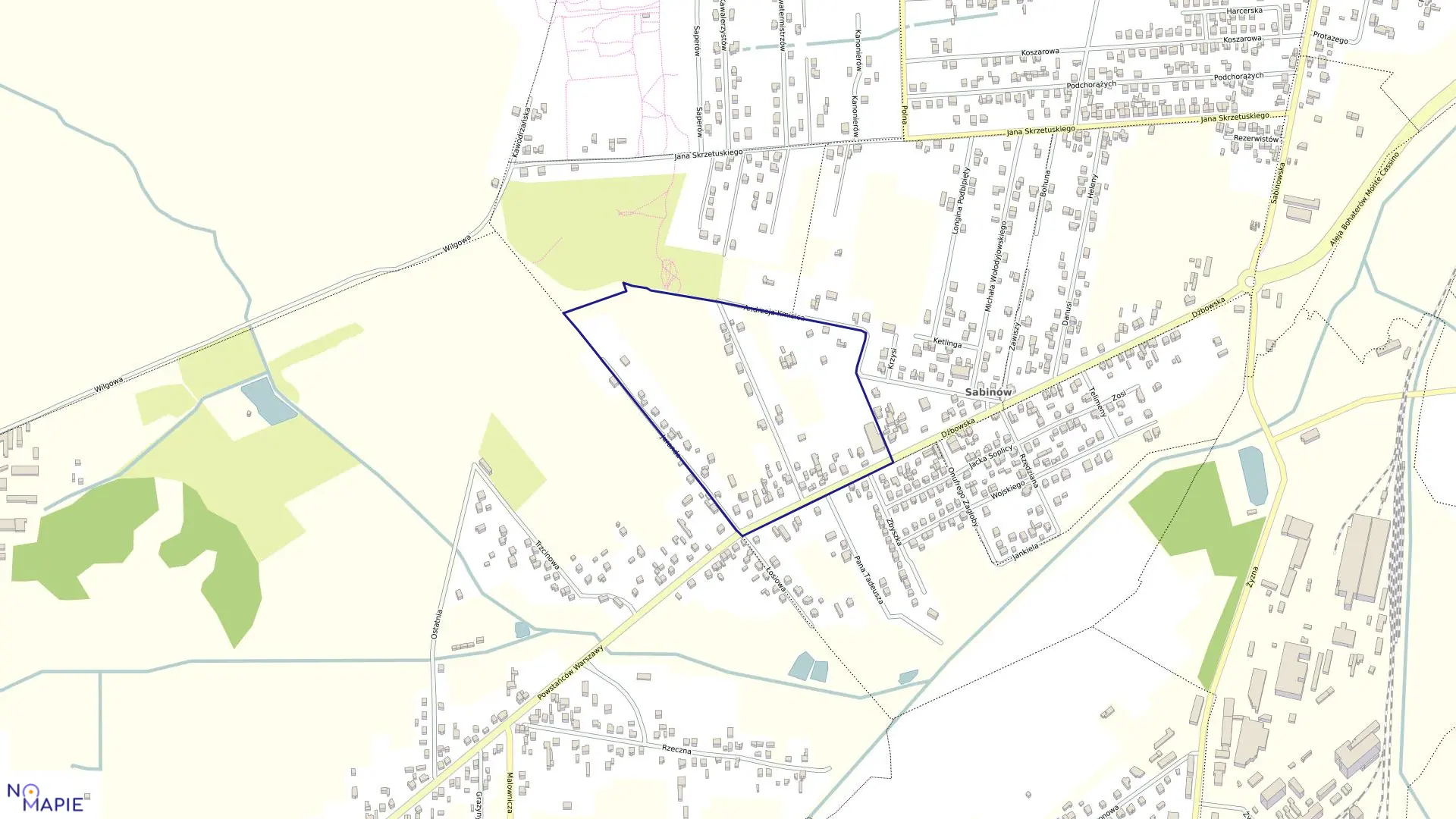 Mapa obrębu 361 w mieście Częstochowa