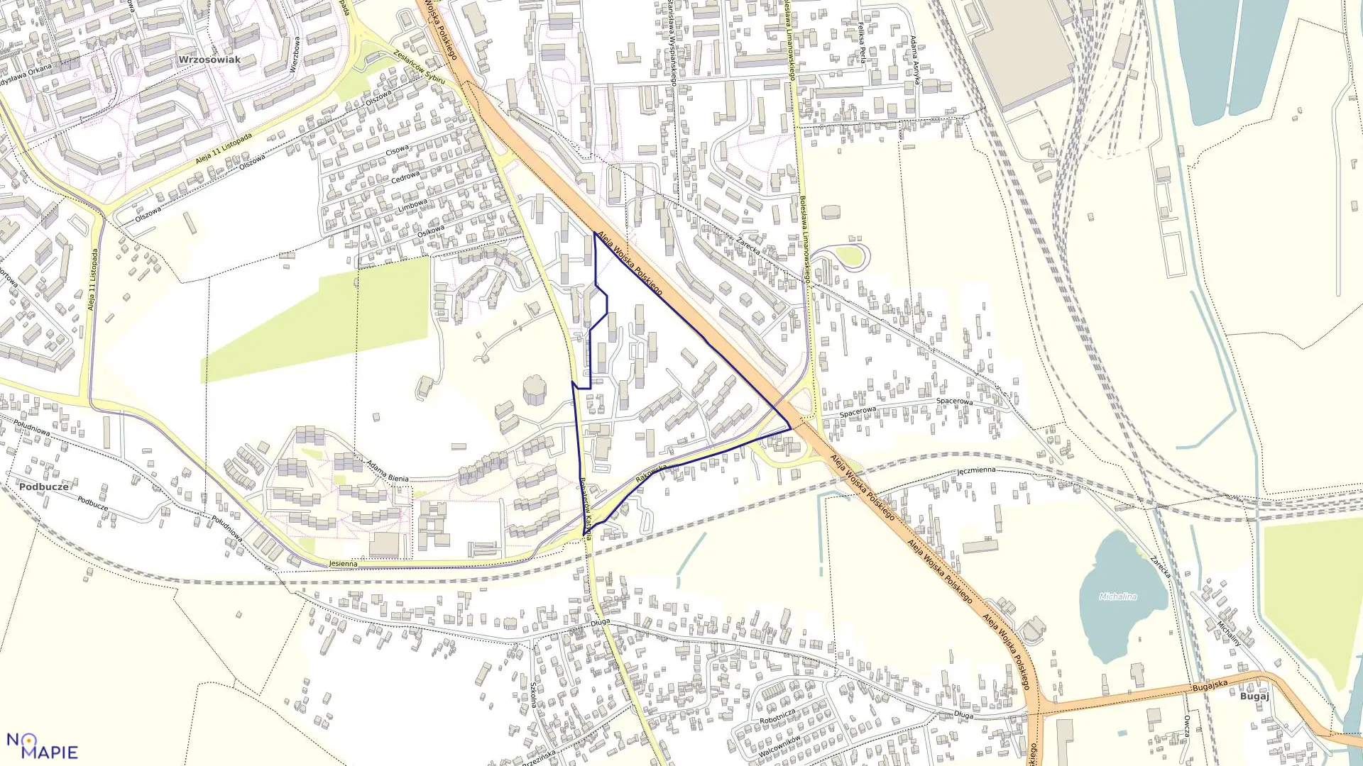 Mapa obrębu 373 w mieście Częstochowa