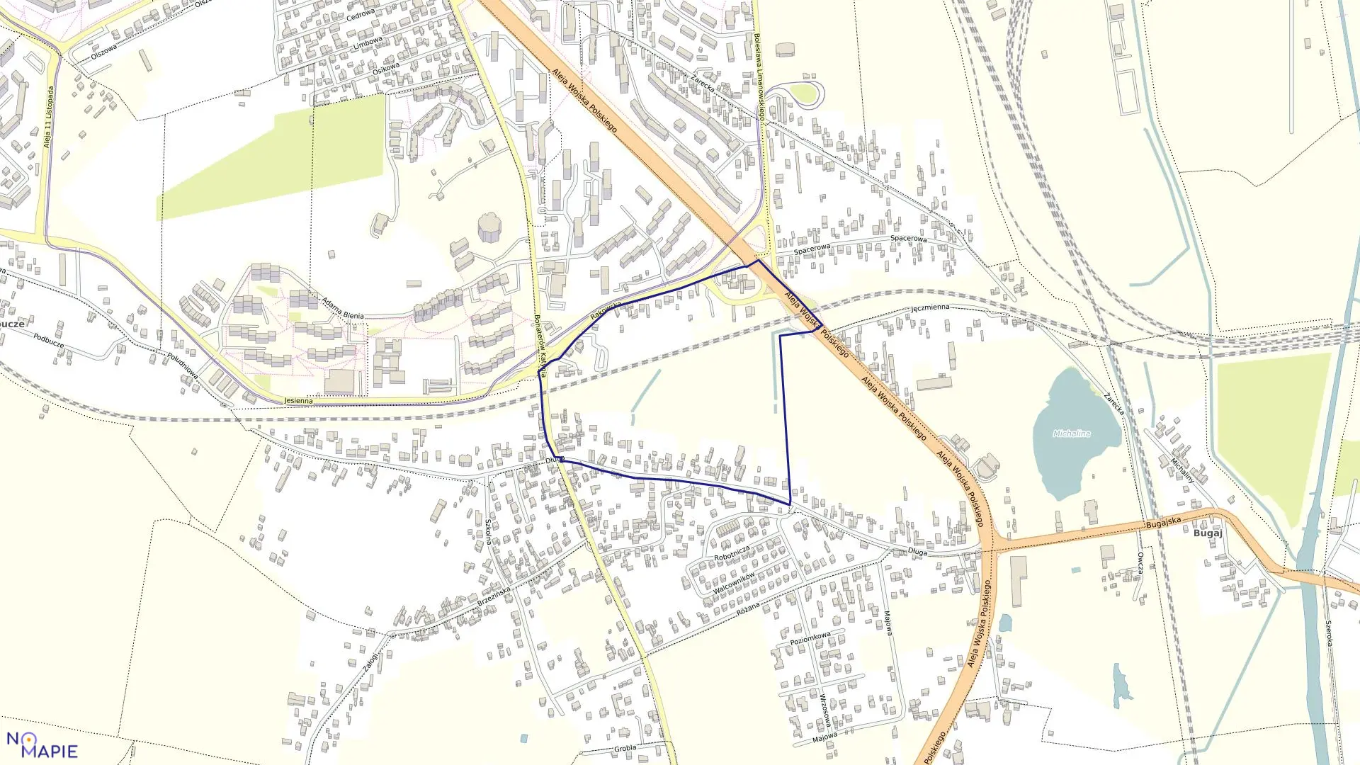 Mapa obrębu 374 w mieście Częstochowa