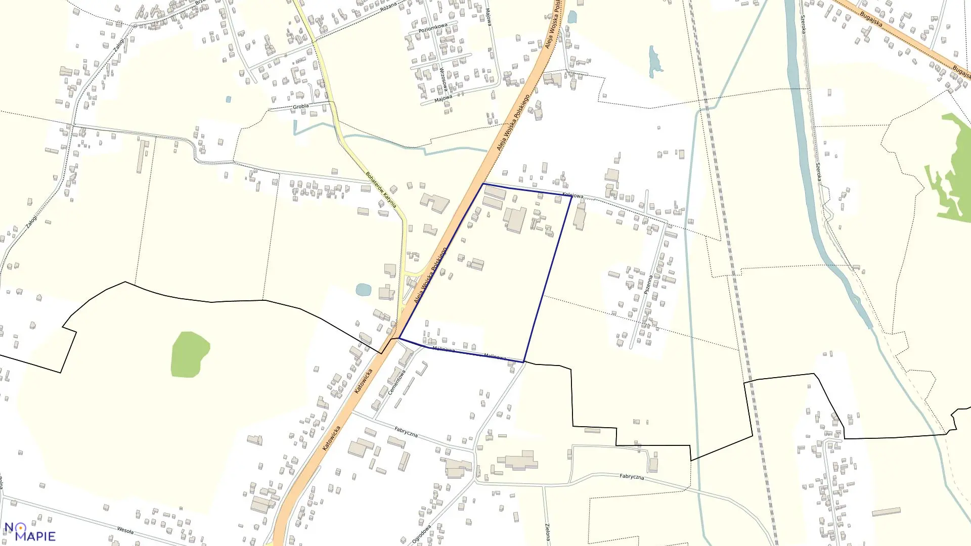 Mapa obrębu 415 w mieście Częstochowa