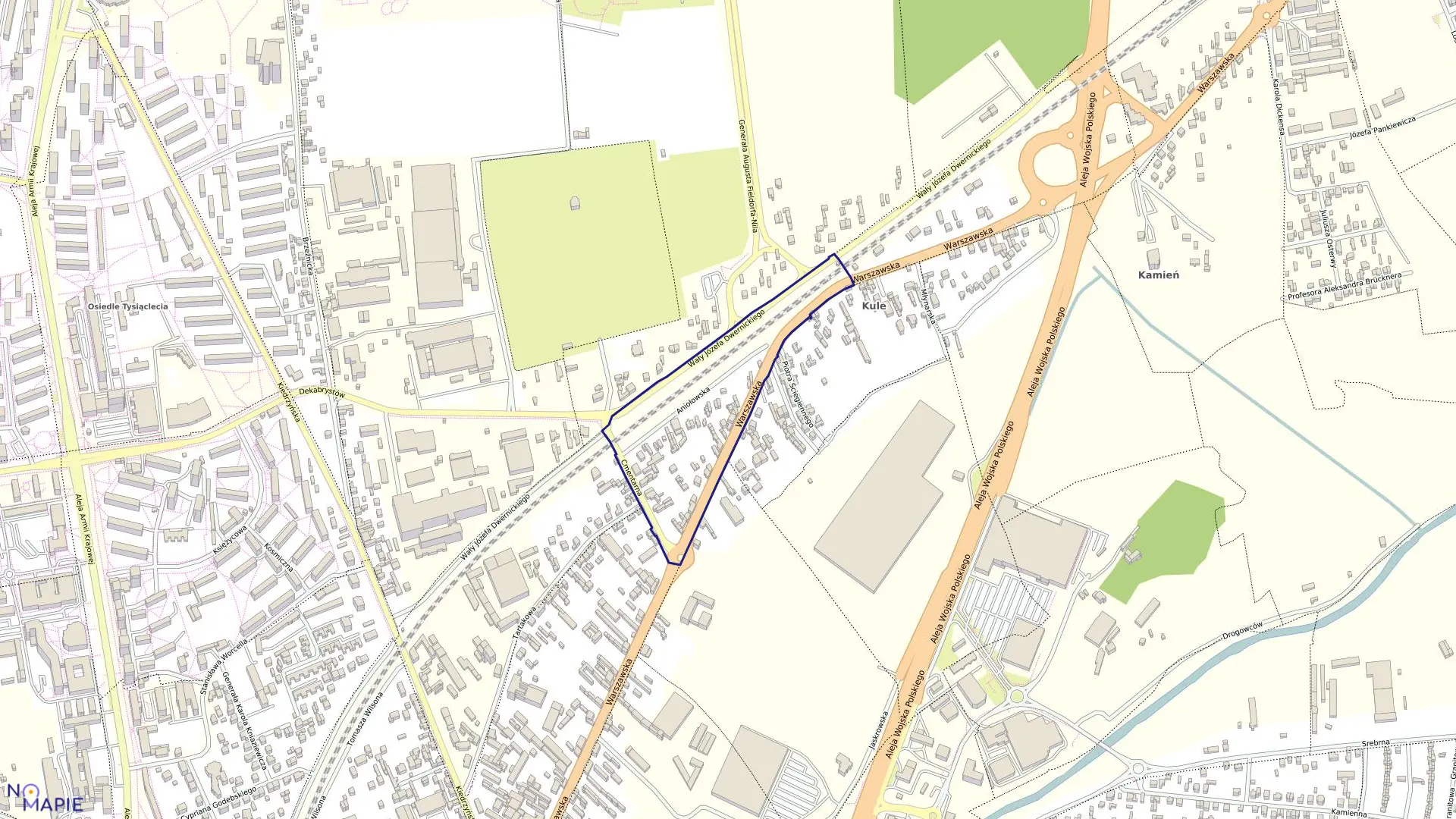 Mapa obrębu 48 w mieście Częstochowa