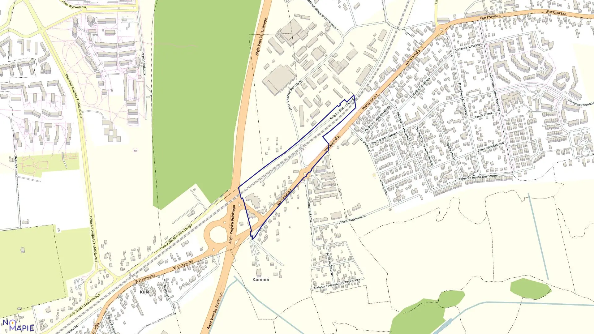 Mapa obrębu 53 w mieście Częstochowa