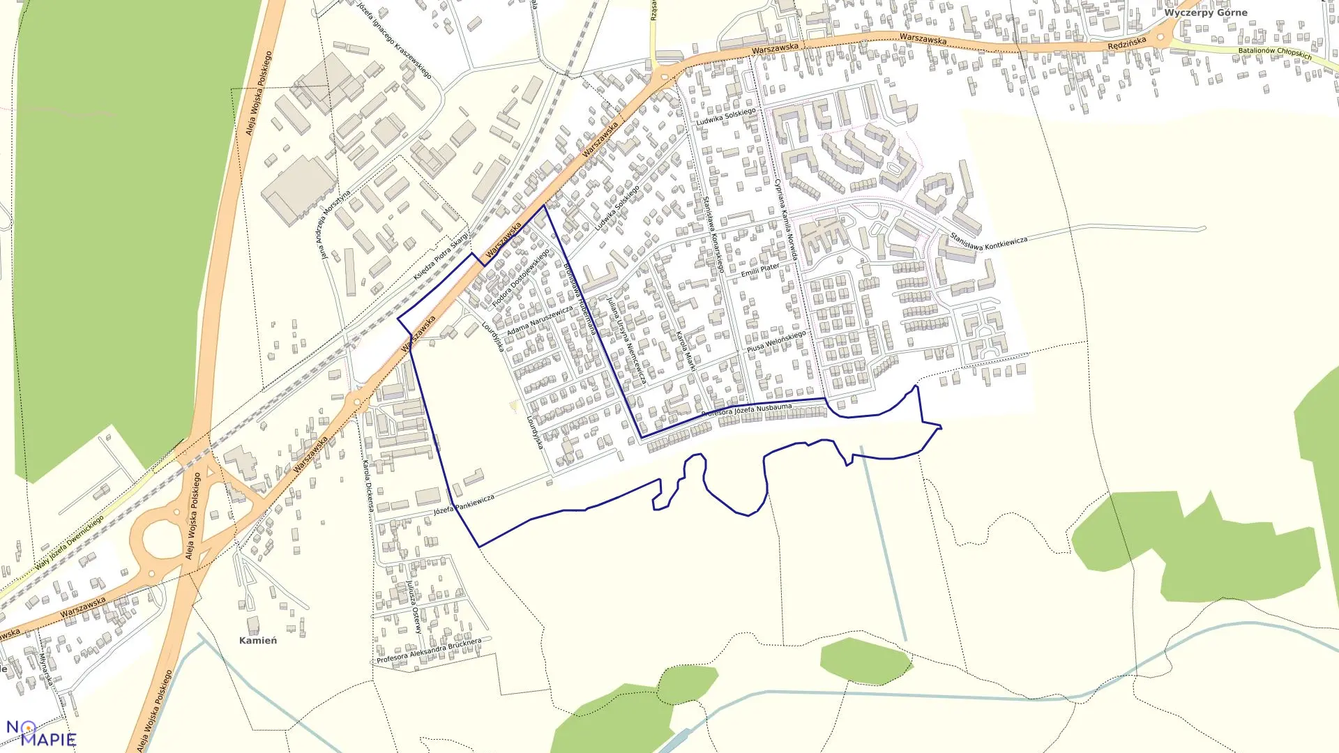 Mapa obrębu 56 w mieście Częstochowa