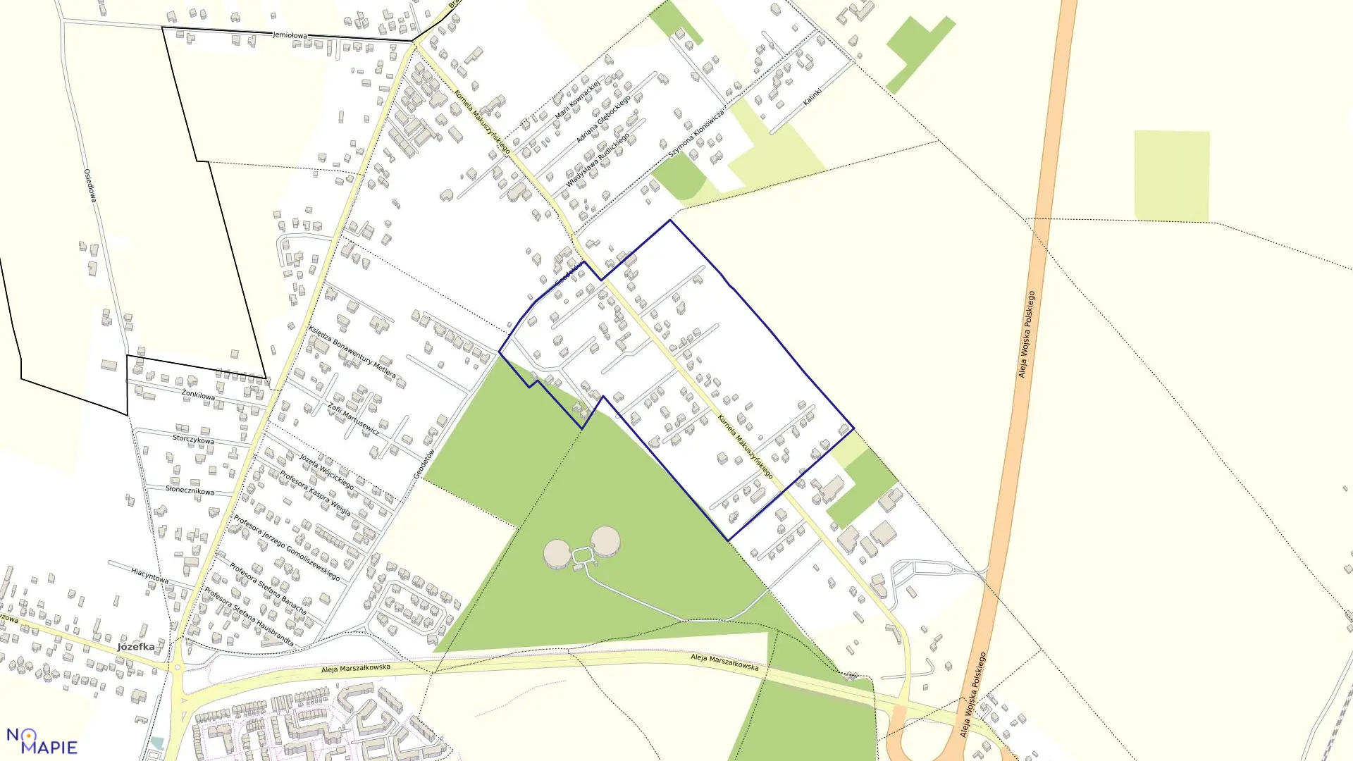 Mapa obrębu 6 w mieście Częstochowa