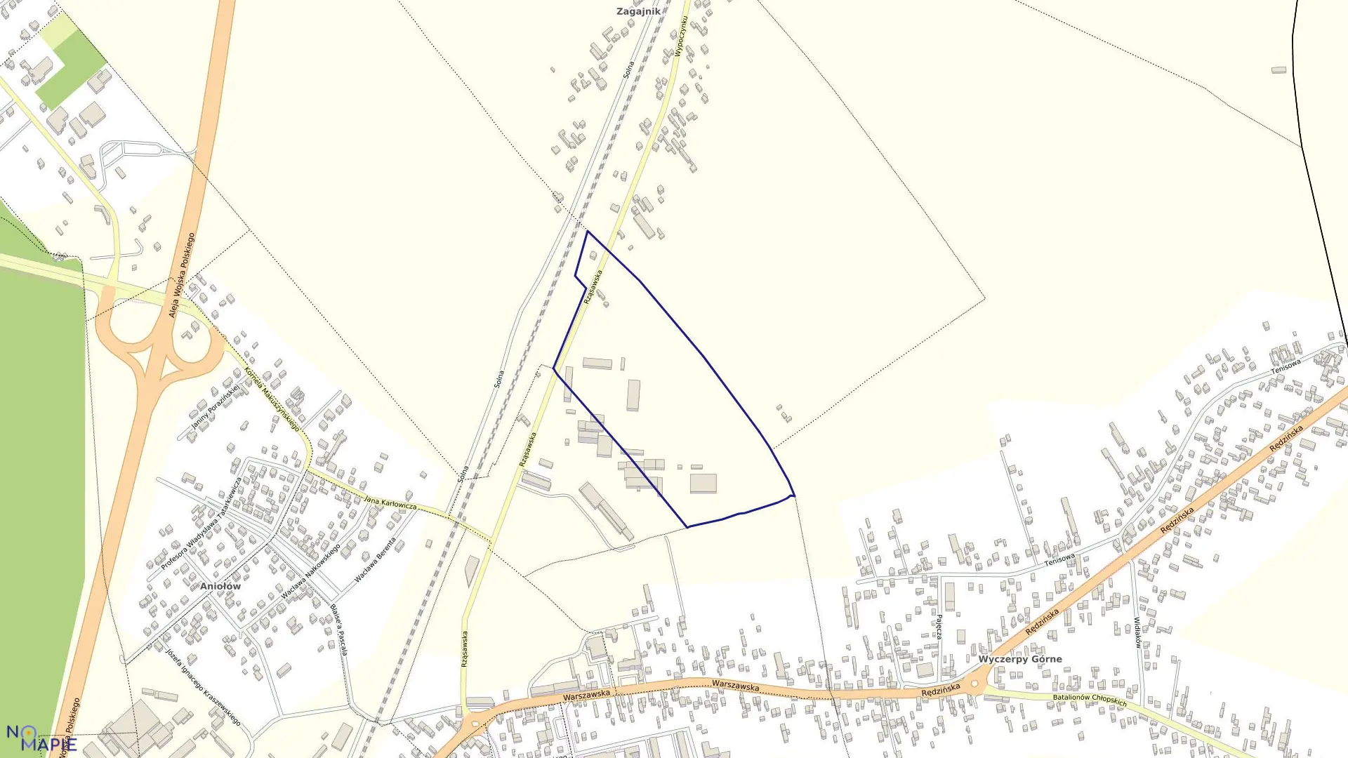 Mapa obrębu 60 w mieście Częstochowa