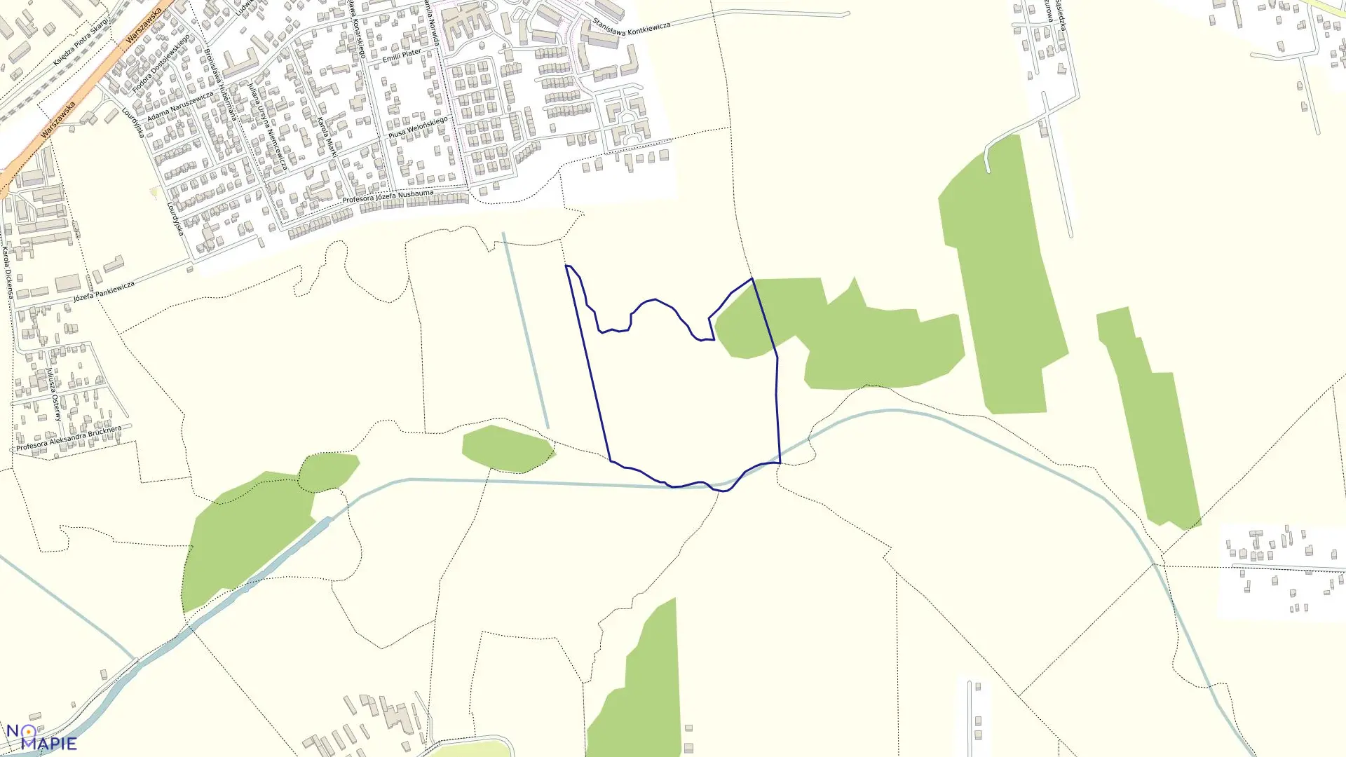 Mapa obrębu 65 w mieście Częstochowa